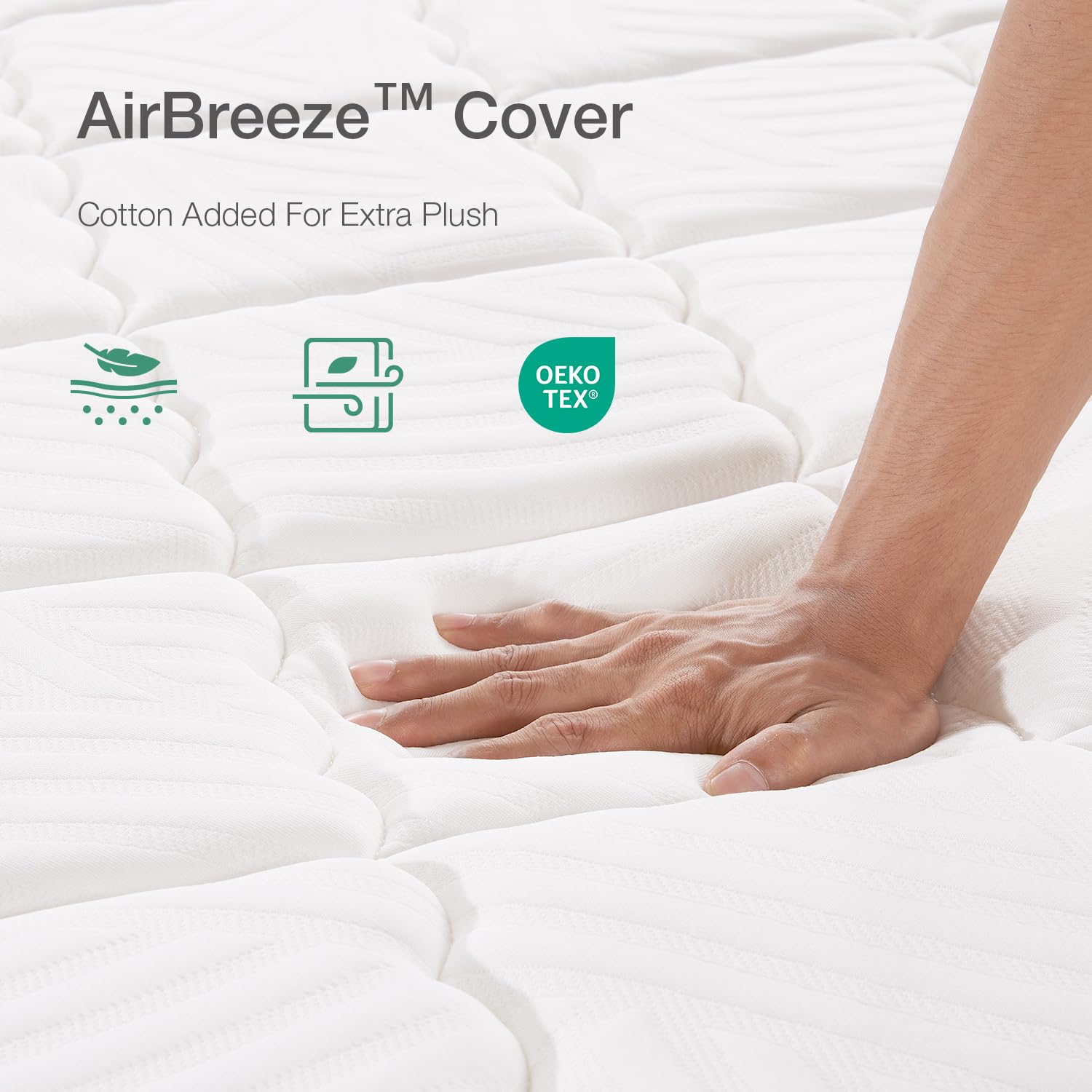 Novilla 14 Inch Queen Size Mattress, Queen Hybrid Mattress In A Box For Back Pain Relief & Support, Spring Mattress Queen Size 1