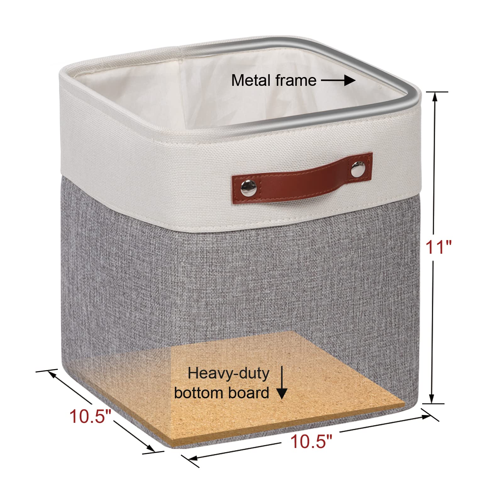 Kntiwiwo Fabric Storage Cubes 10.5   X10.5   X11    Cube Storage Bins For Closet Organizers And Storage Shelves Foldable Storage