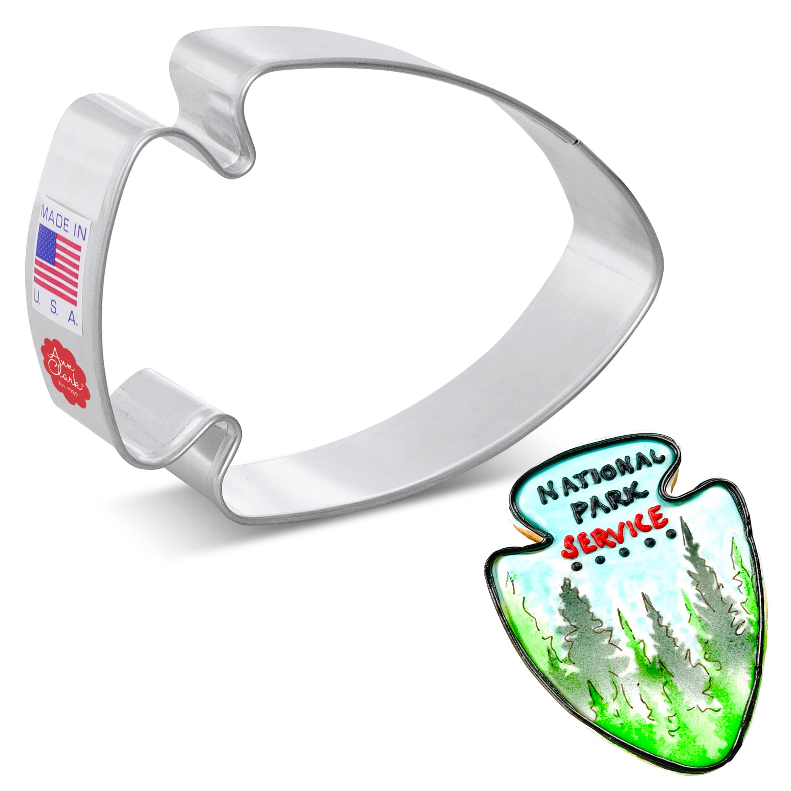 Arrowhead Cookie Cutter, 3.5'' Made In Usa By Ann Clark