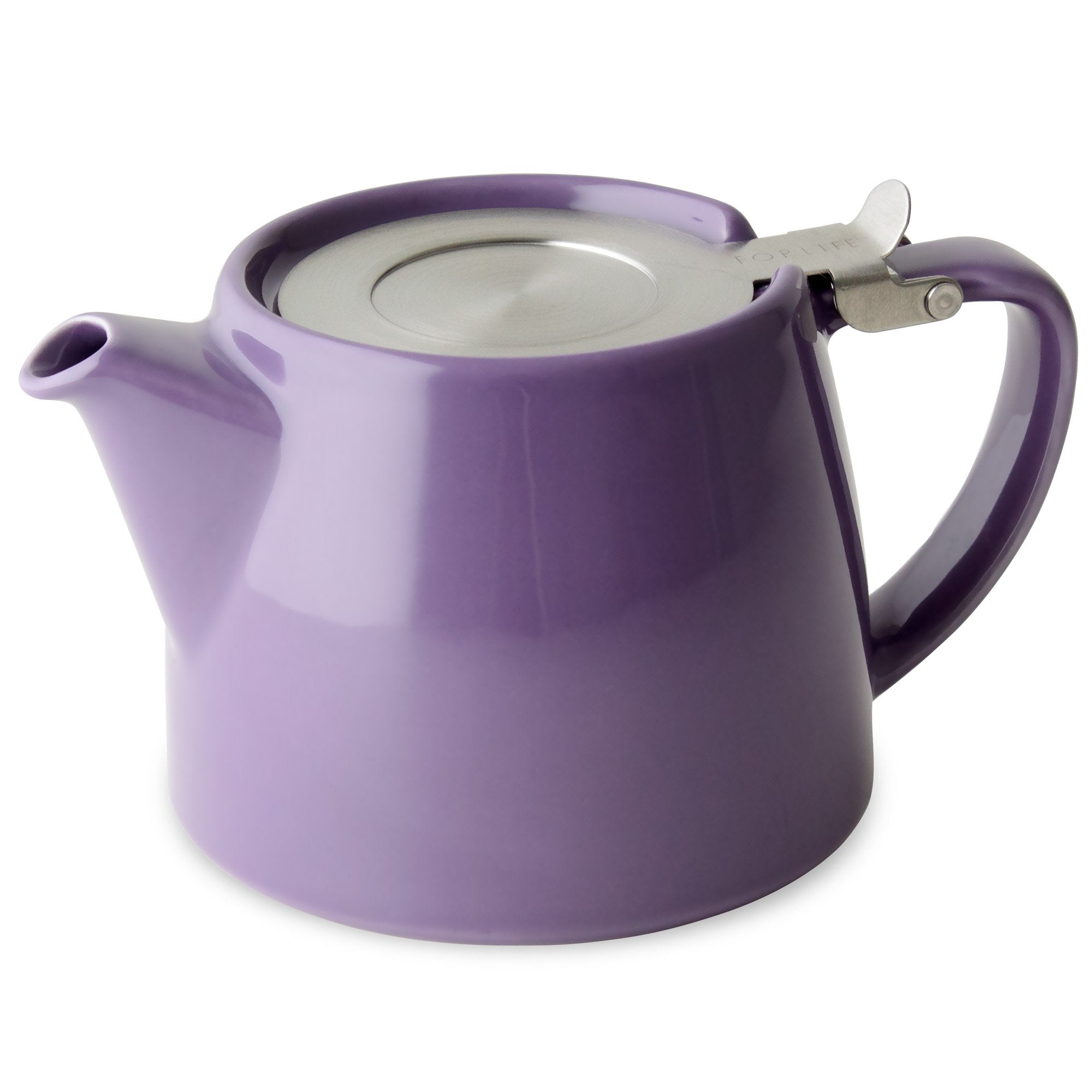 Forlife Stump Teapot With Sls Lid And Infuser, 18-Ounce, Purple