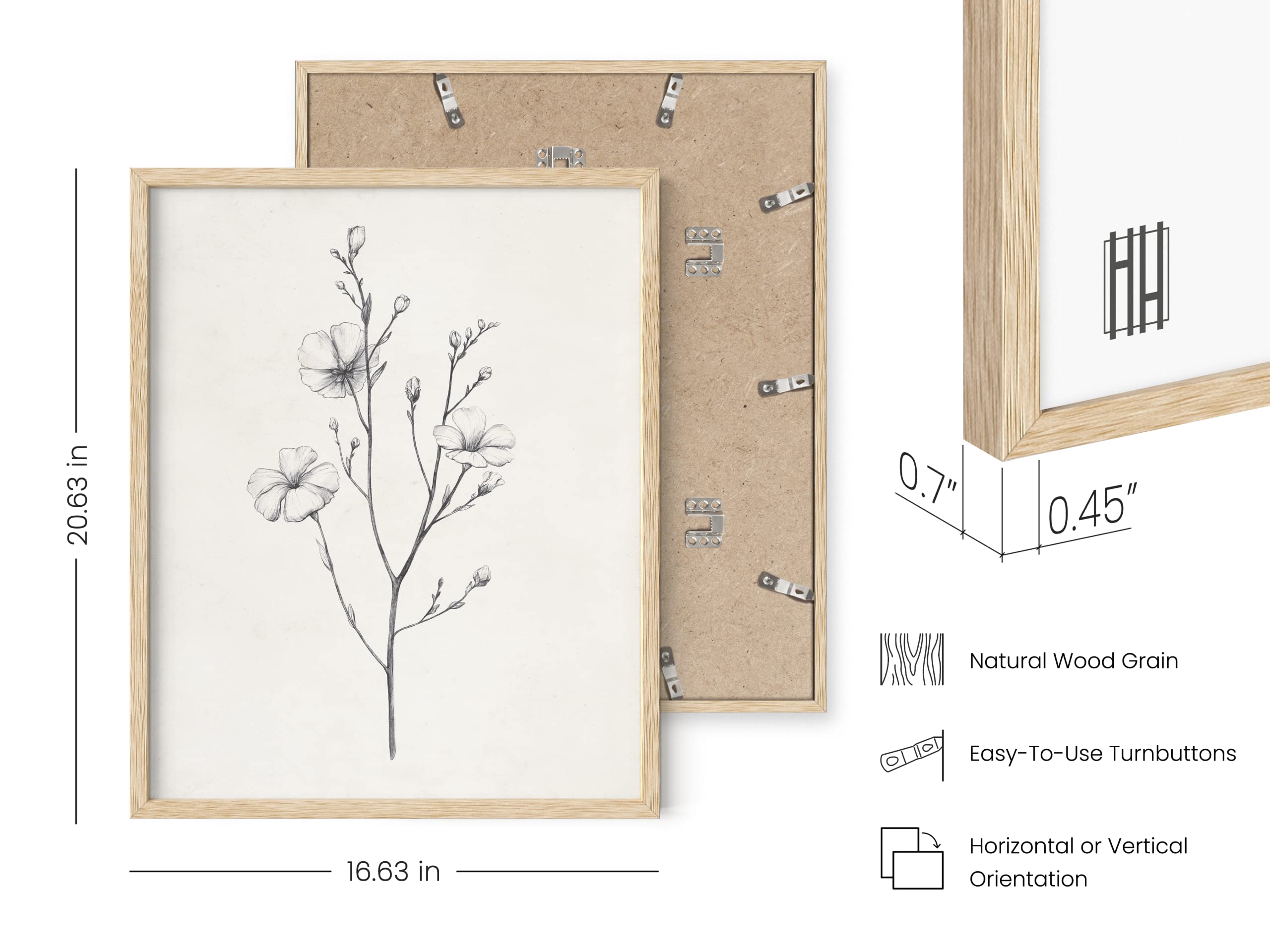 Haus and Hues Grey Floral Wall Art - Set of 4 Plant Posters for Wall Vintage  Botanical Prints  Black and White Flower Pictures for Room Aesthetic  Farmhouse Bathroom  Rustic Art (16x20  Framed Beige)