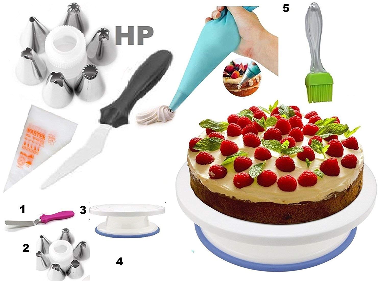 HPK Bakery Tools Baking Cake Decoration Bakeware Set (Skuhpkcm18)