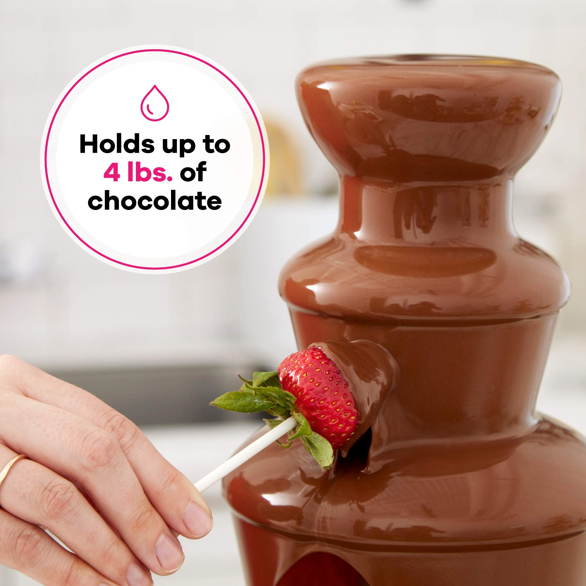Wilton Chocolate Pro Chocolate Fountain And Fondue Fountain - Designed To Keep Chocolate Melted For Easy Treat Dipping, 3-Tier,