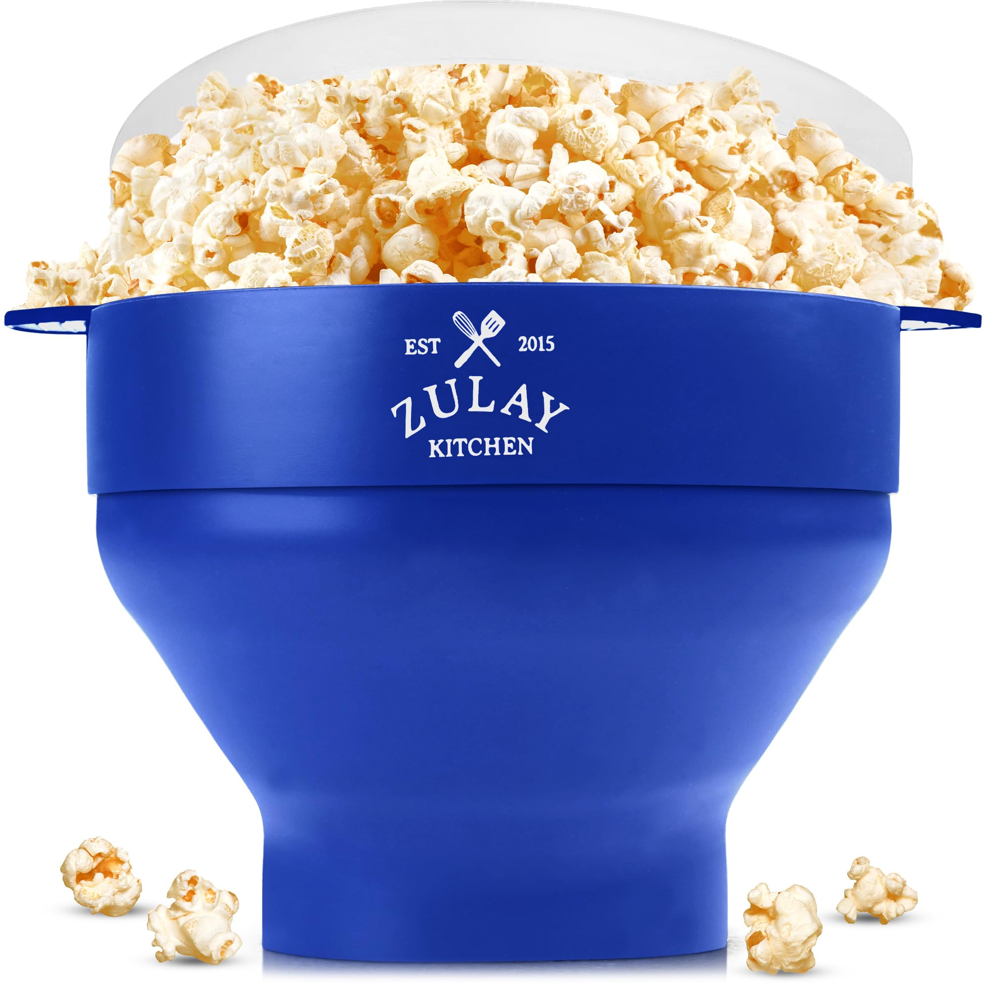 Zulay Microwave Popcorn Popper - Bpa-Free Silicone Popcorn Popper Microwave Popcorn Bowl - Collapsible Microwave Popcorn Maker -