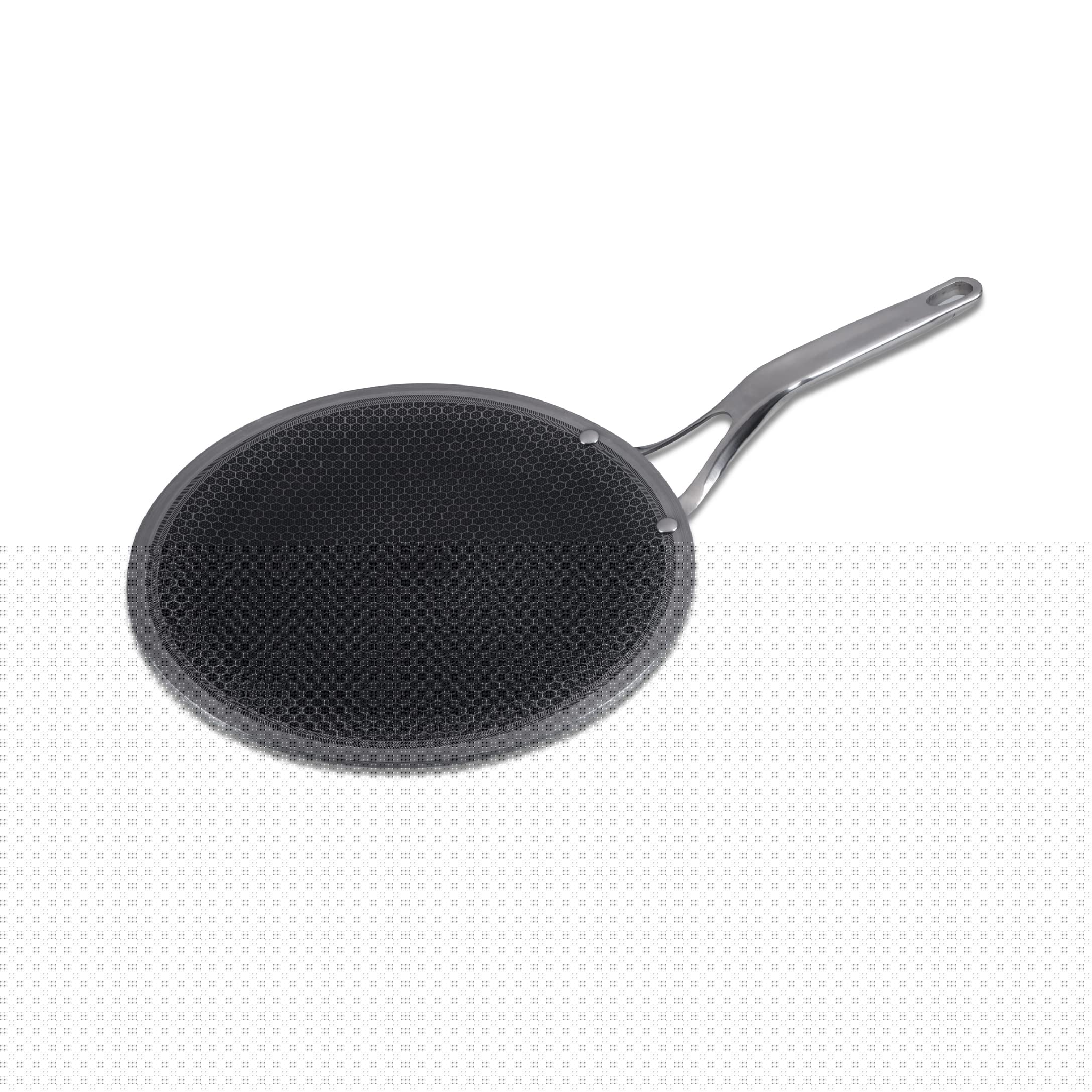Agaro Royal Honey Comb Tawa, 26 Cm Diameter, Tri-Ply Steel With Honey Comb Pattern Design, Gas & Induction Oven Compatible, Rive