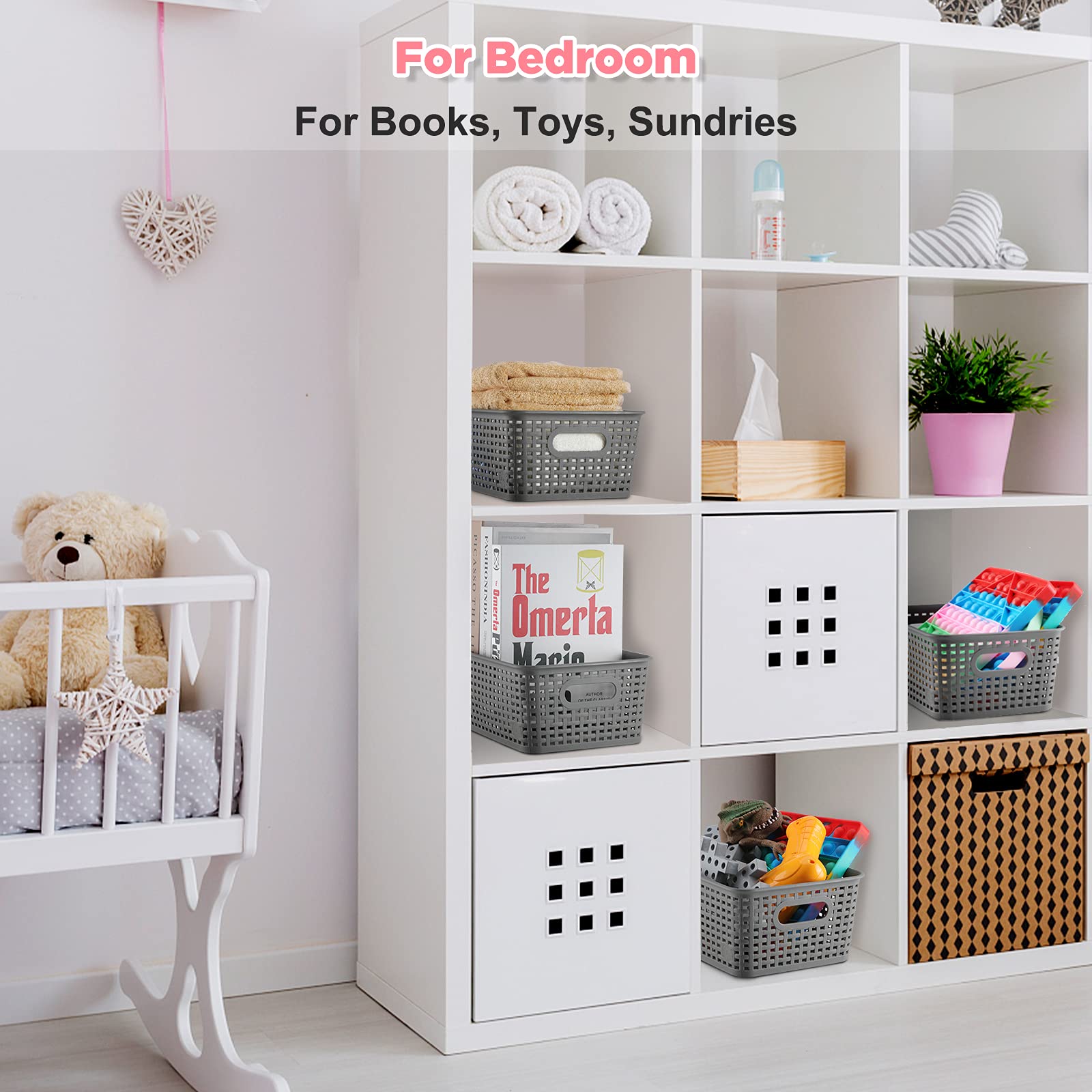 Storage Bins Plastic Storage Baskets Sturdy Small Pantry Organizer Bins Organization And Storage Shelves Baskets For Organizatio