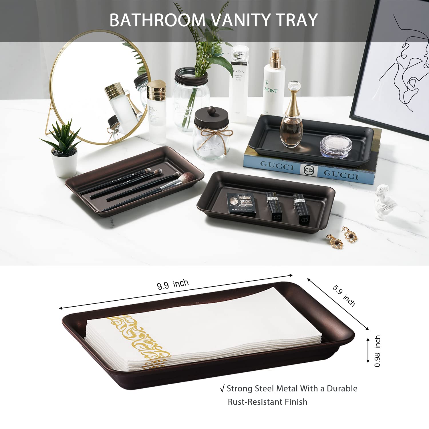 Mason Jar Bathroom Accessories Set (8 Pcs) - Lotion Soap Dispenser,Toothbrush Holder,2 Apothecary Jars, Flower Vase,Soap Dish,Va