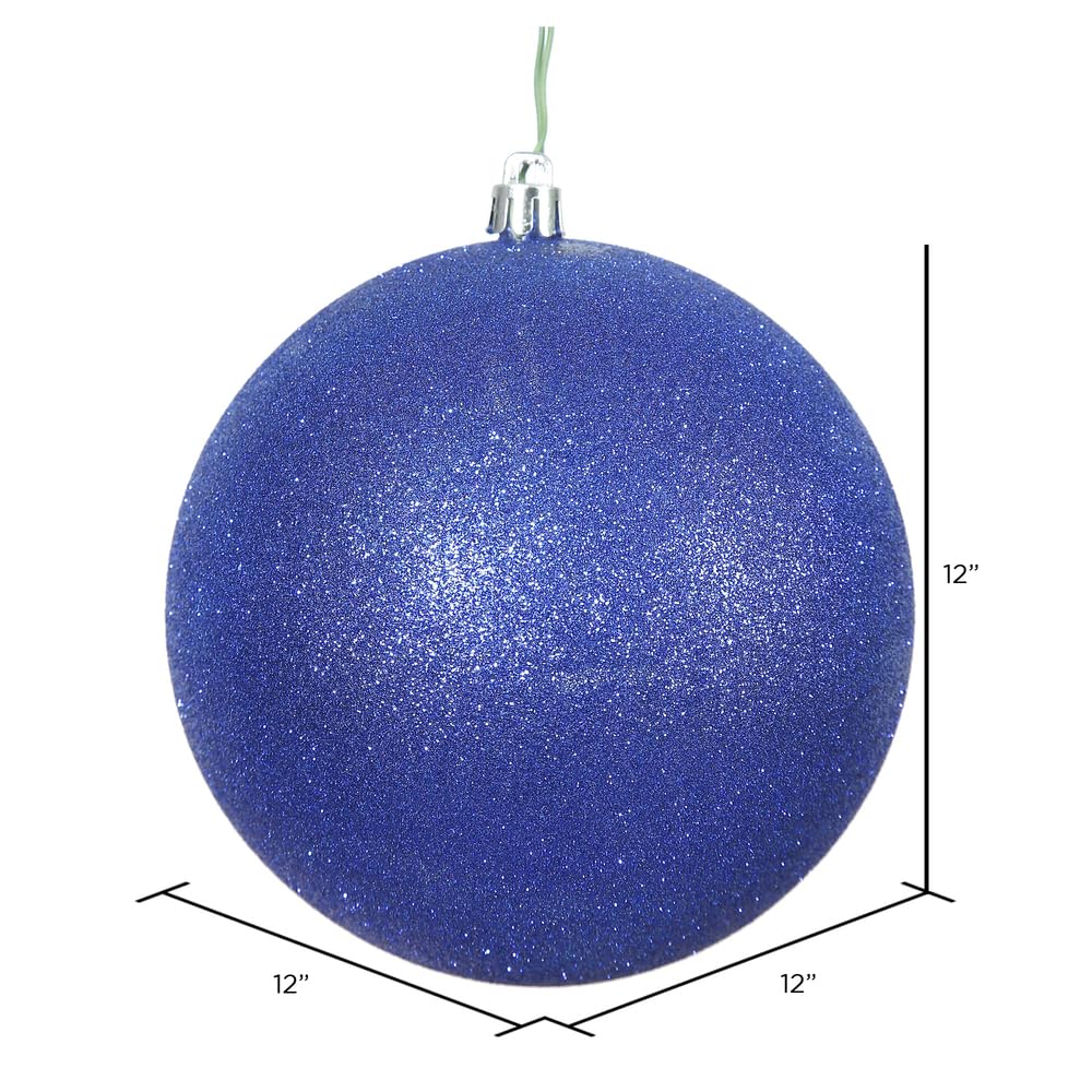 Vickerman 12 Cobalt Glitter Ball Ornament