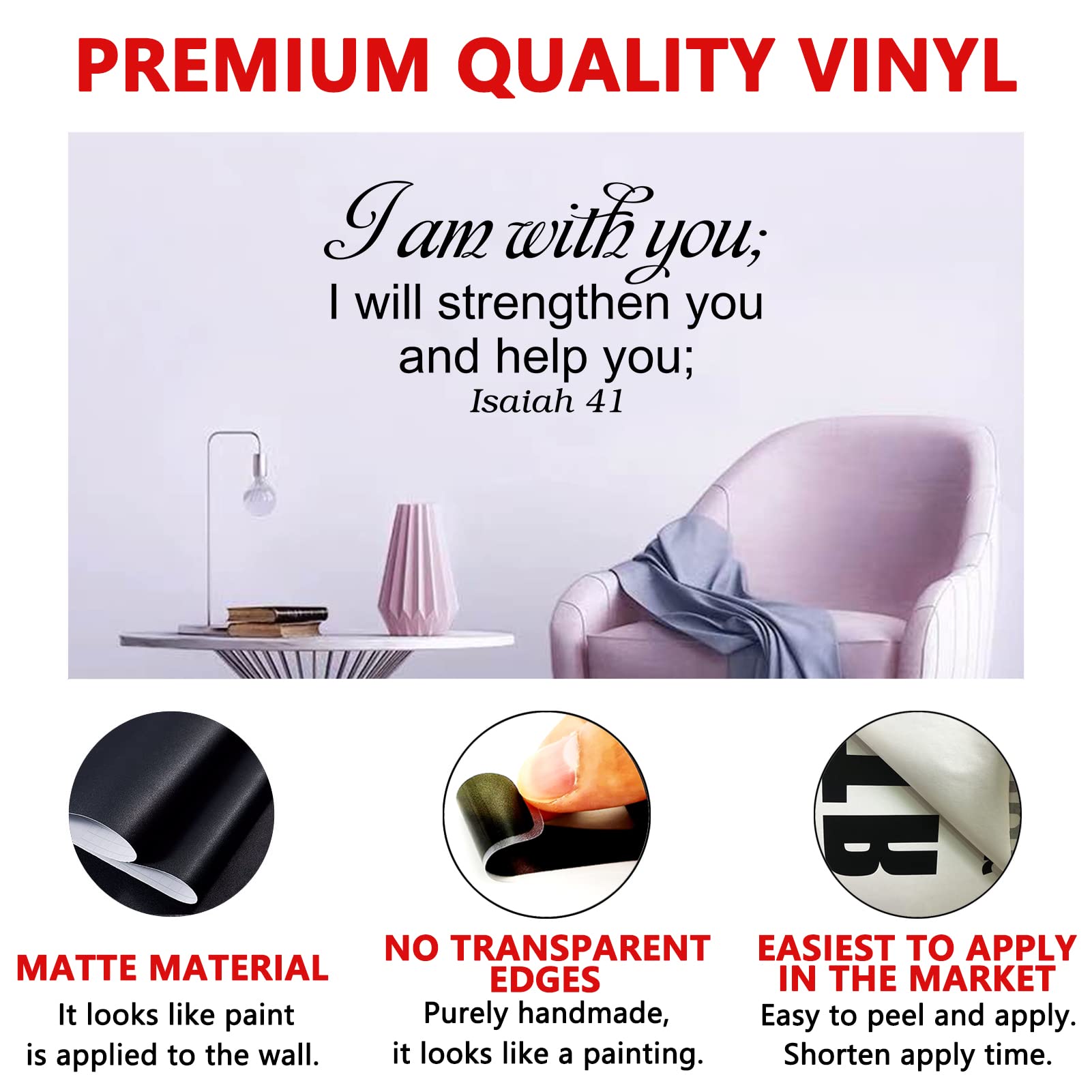 Wall Art Stickers, Kitchen Wall Stickers, (Easy To Install), Inspirational Quotes, For Bathroom Bedroom Living Room, Bible Verse