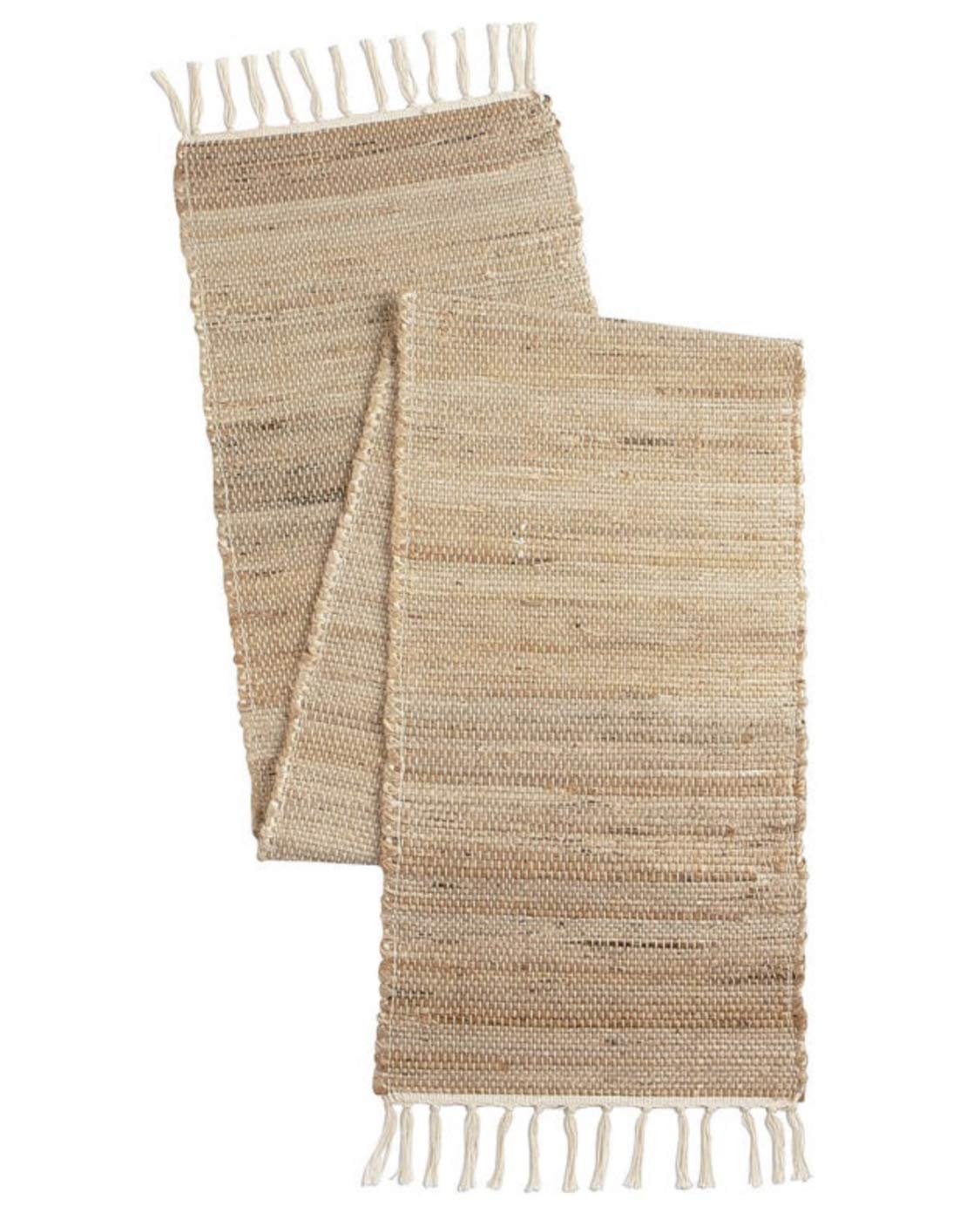 The Home Talk Table Runner 13 ' ' X 72 ' ' Eco-Friendly Hand-Made Vintage Jute Mats For Parties, Dining Table, Wedding, Boho Tab