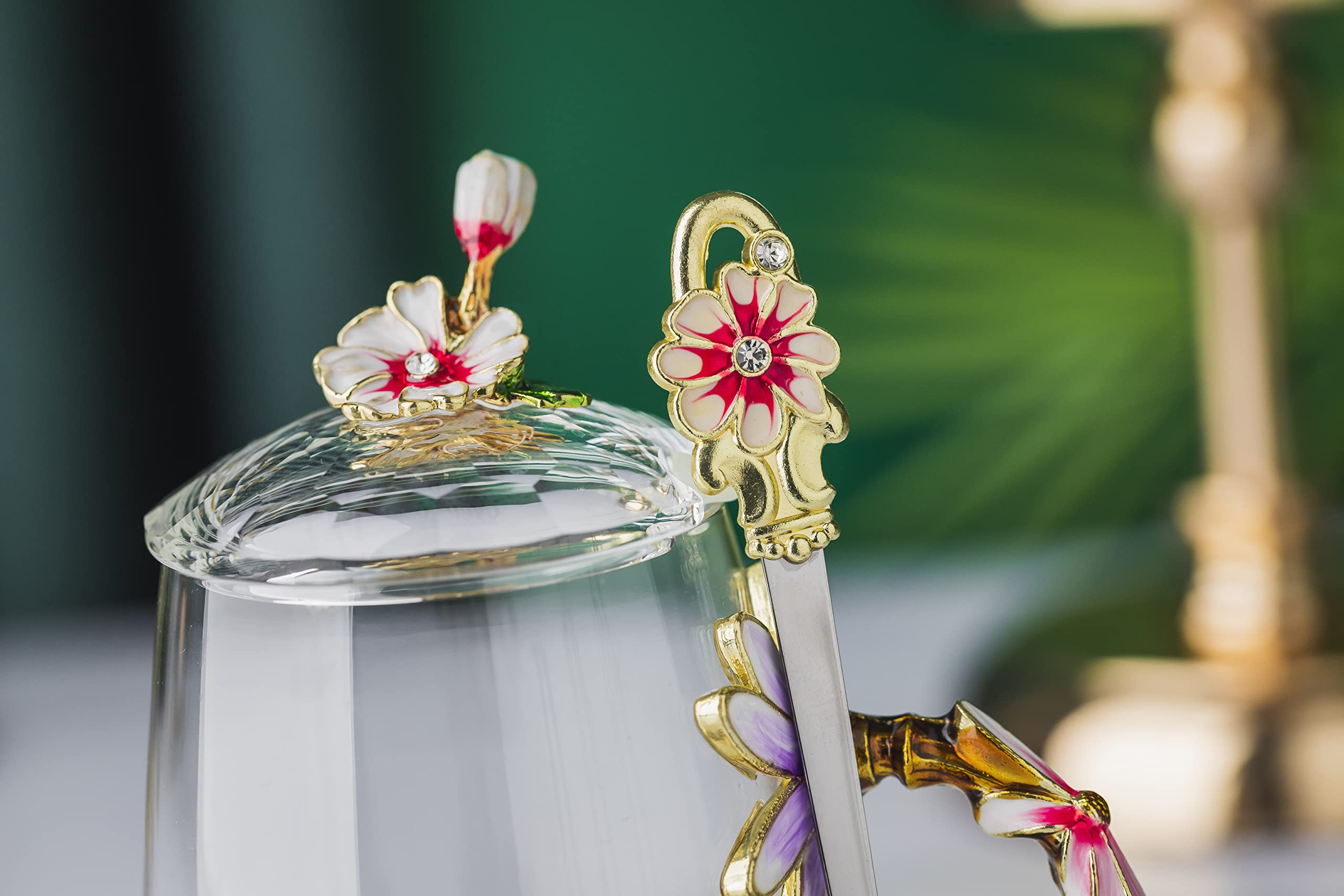 Luka Tech Mothers Day Gifts For Mom  Daisy Flower Glass Tea Cups Best Mom Ever Gift  Birthday Gifts For Mum Grandma From Daughter Son
