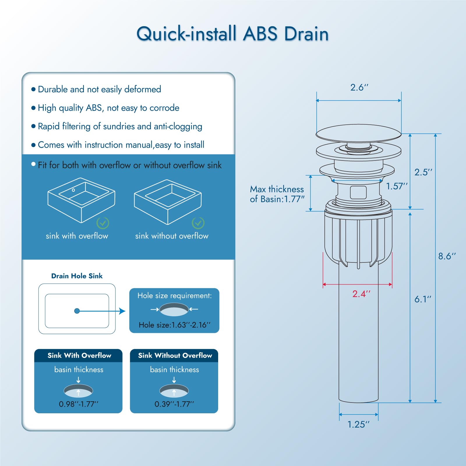 Cinwiny Bathroom Sink Faucet 4 Inch 2 Handle Lavatory Bathroom Vanity Faucets 360 Degree Swivel Spout Modern Deck Mount Rv Bathr