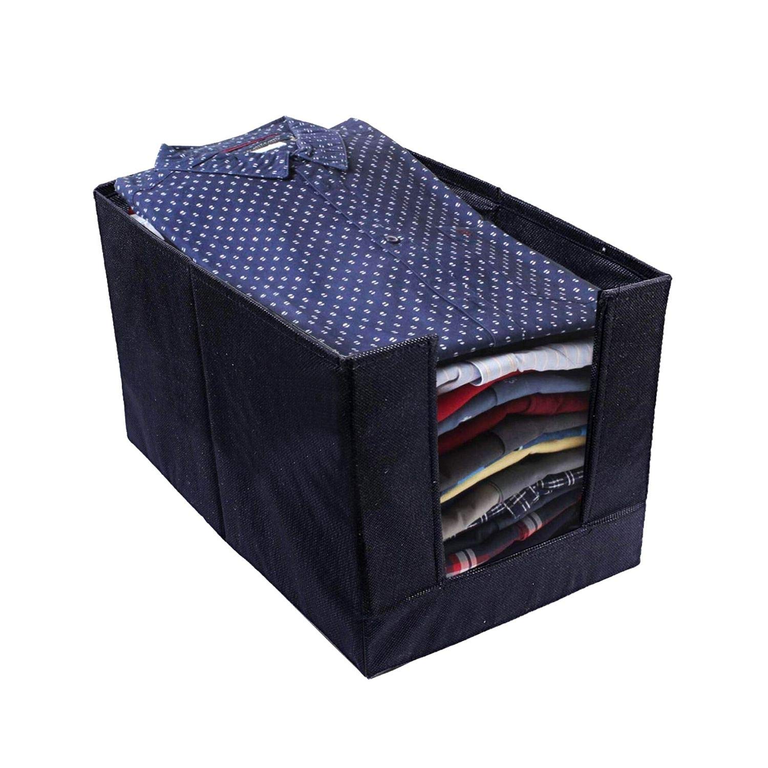 Shubhkraft Cloth Storage Box|Shirt Cover|Non Woven Shirt Stacker/Shirt Organizer For Closet|Wardrobe Organizer For Clothes|Cupbo