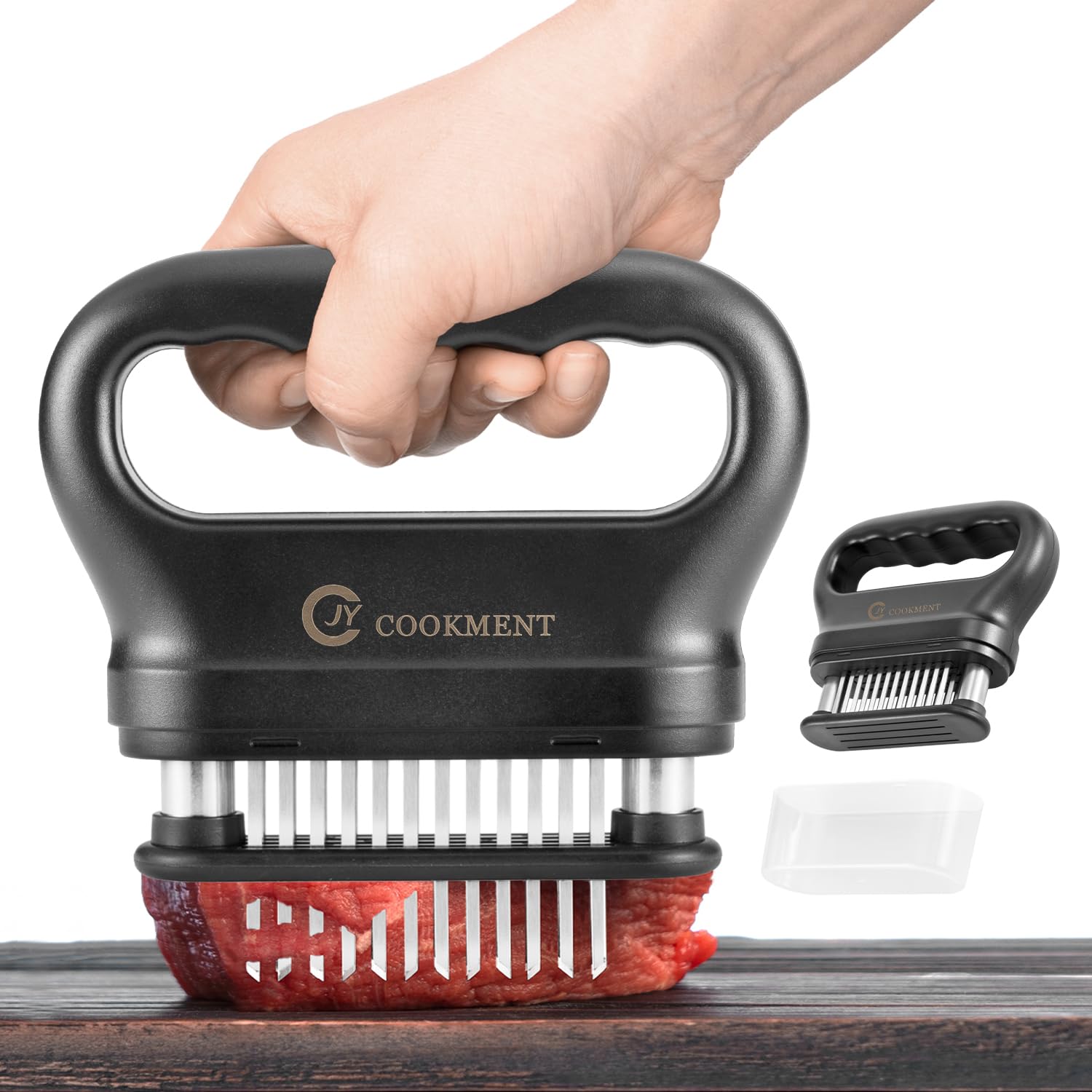 Meat Tenderizer Tool with 48 Stainless Steel Ultra Sharp Needle Blades