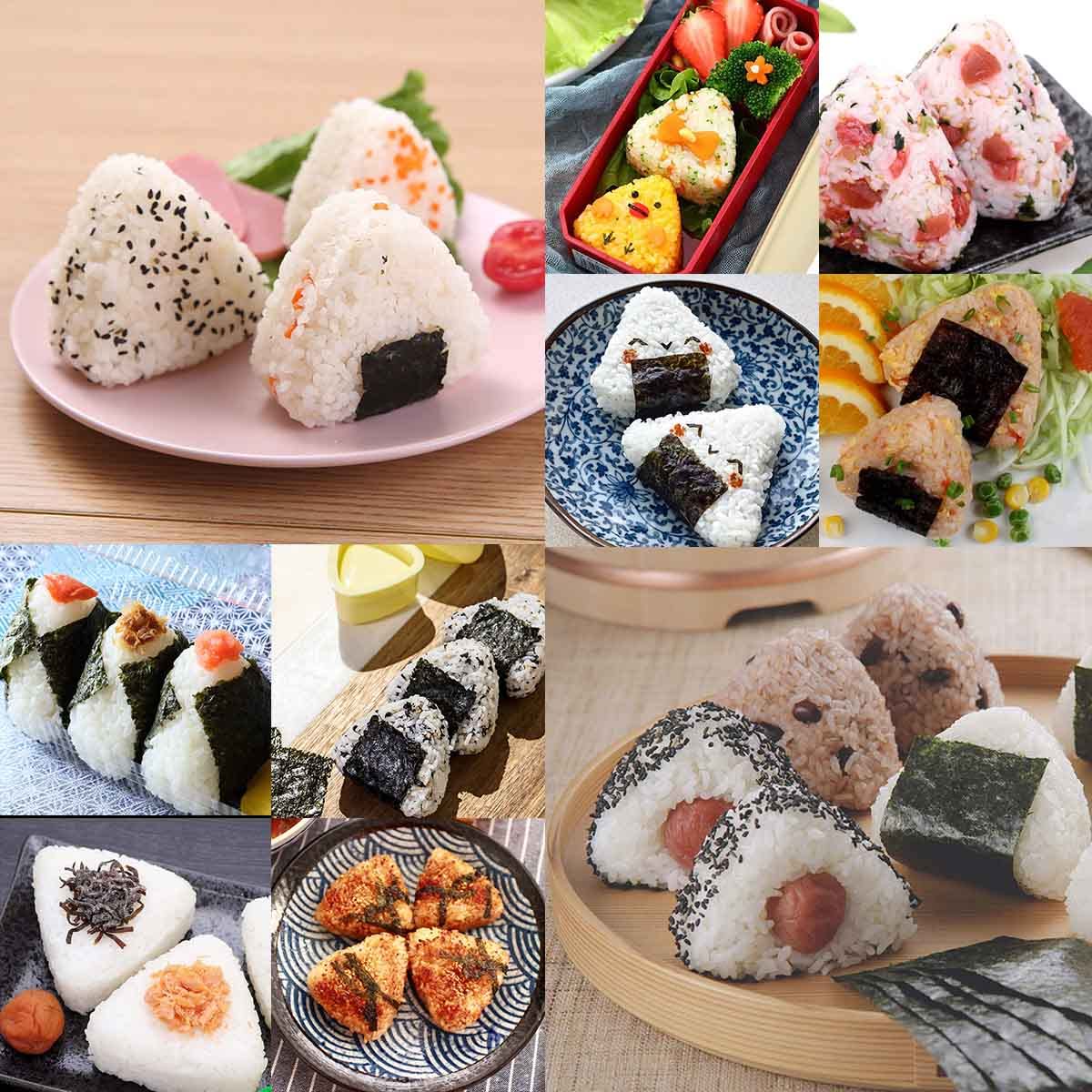 Yuntop 2 Pack Triangle Sushi Maker & 1 Pack White Rice Paddle Triangle Onigiri Rice Ball Mold Kit For Japanese Home Diy Children