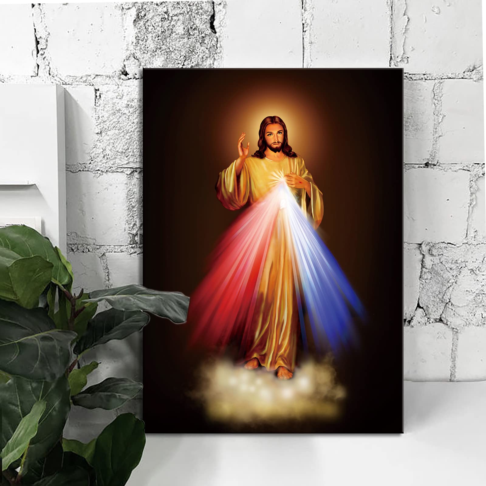 Jesus Christ Canvas Wall Art Modern Religious God Poster Hd Framed Print Painting Picture Artwork For Bedroom Living Room Decor