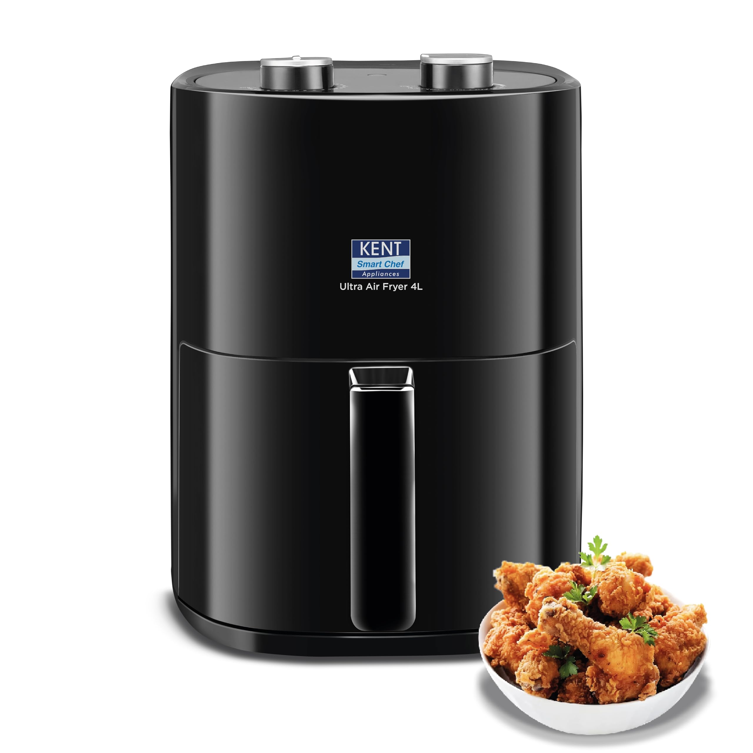 Kent Ultra Air Fryer 4L | 1300W | Fry, Bake, Grill & Roast | Up To 80% Less Oil Usage | Rapid Heat Circulation | Adjustable Temp