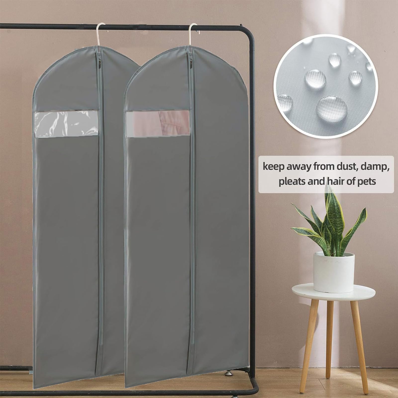 Kimmama Clothes Cover For Hanging Clothes, Garment Bag For Storage Suit,Sweater And Coat,23.6'' X 43.3'',Pack Of 4