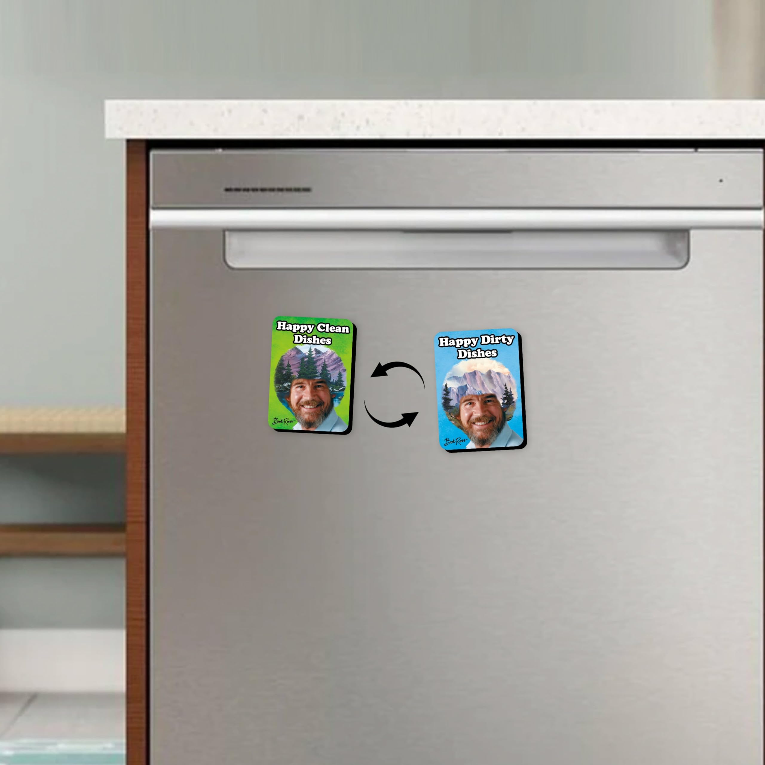 Bob Ross Double Sided Dishwasher Magnet