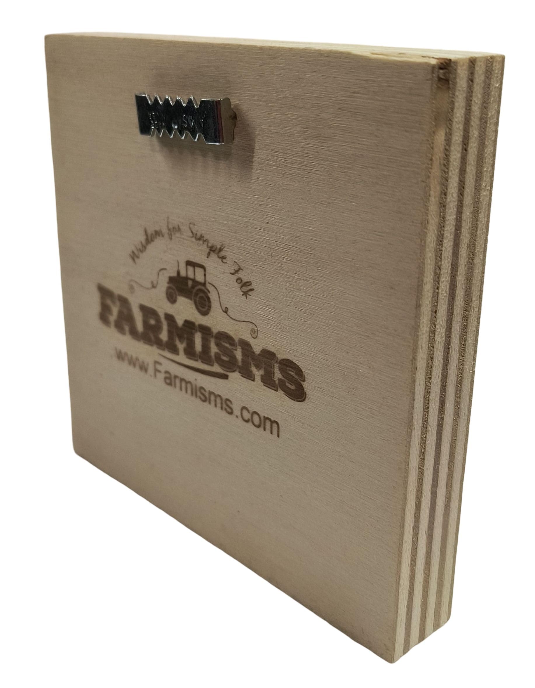 Farmisms 4x4 Inspirational Wooden Rustic Country Signs for Country Farm Living -Resting Grinch Face