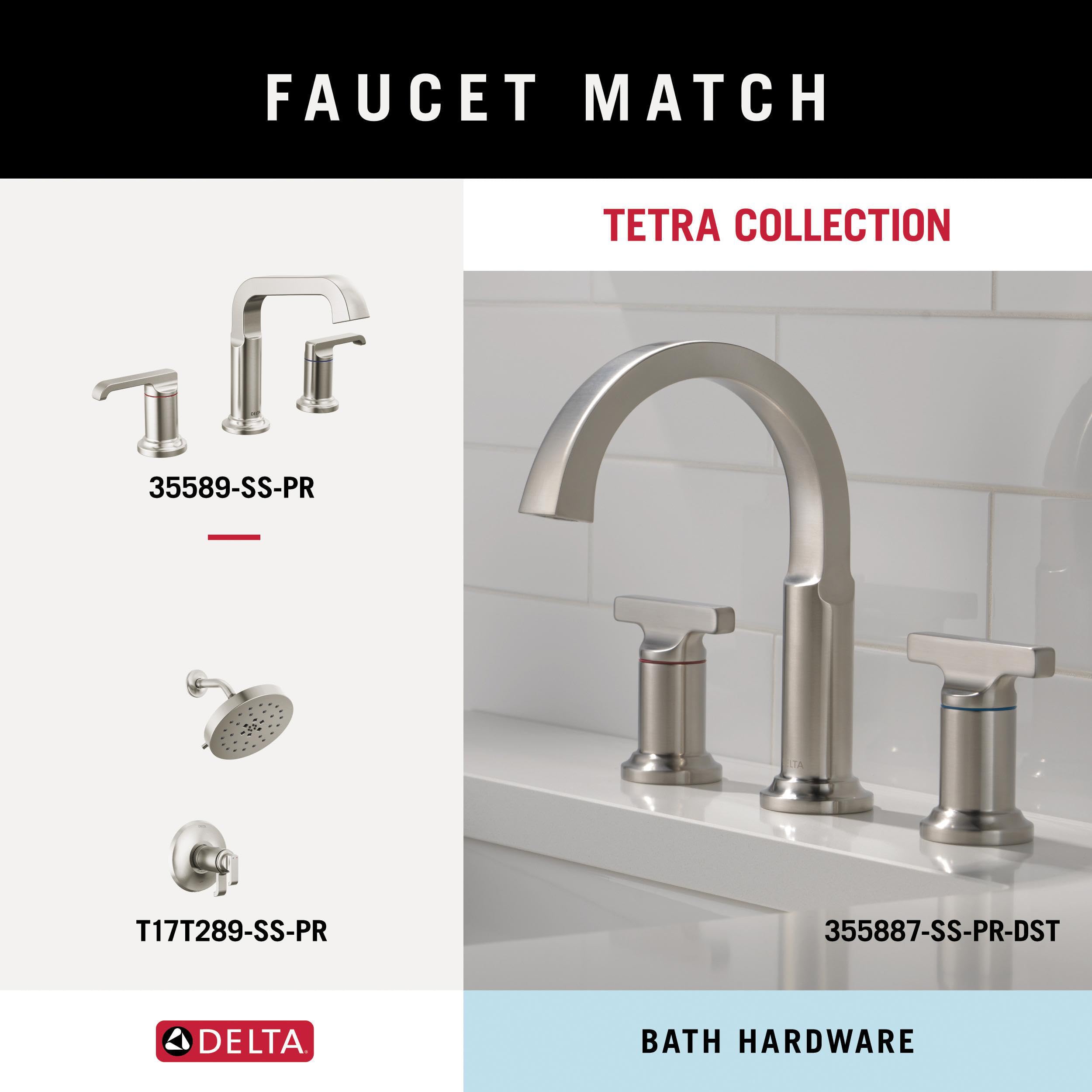 Delta Faucet 78955-Ss Tetra Pivot Arm Toilet Paper Holder Bath Hardware Accessory In Stainless Steel