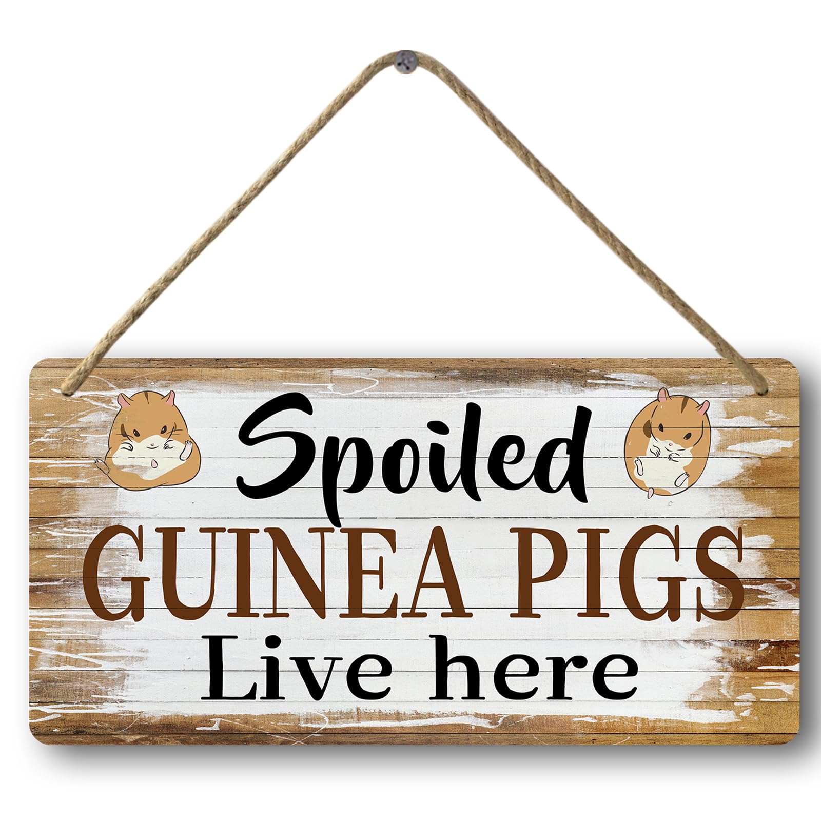 Funny Guinea Pig Sign Spoiled Guinea Pigs Live Here Sign Guinea Pig Accessories Guinea Pig Party Decorations Guinea Pig Stuff Lo