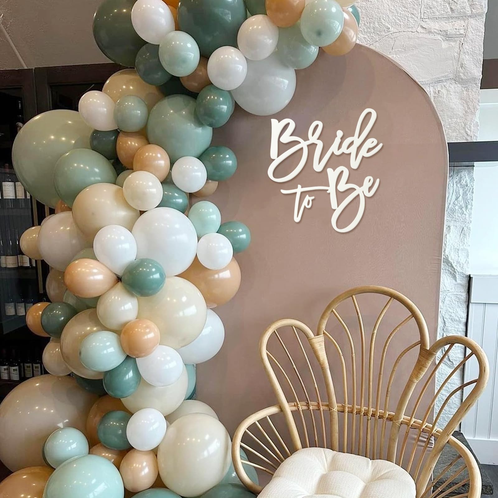 MASTRON Bride to Be Sign - White Felt Letters Bridal Shower Sign for Backdrop Bride to Be Sign Letters for Balloon Arch Photo Pr