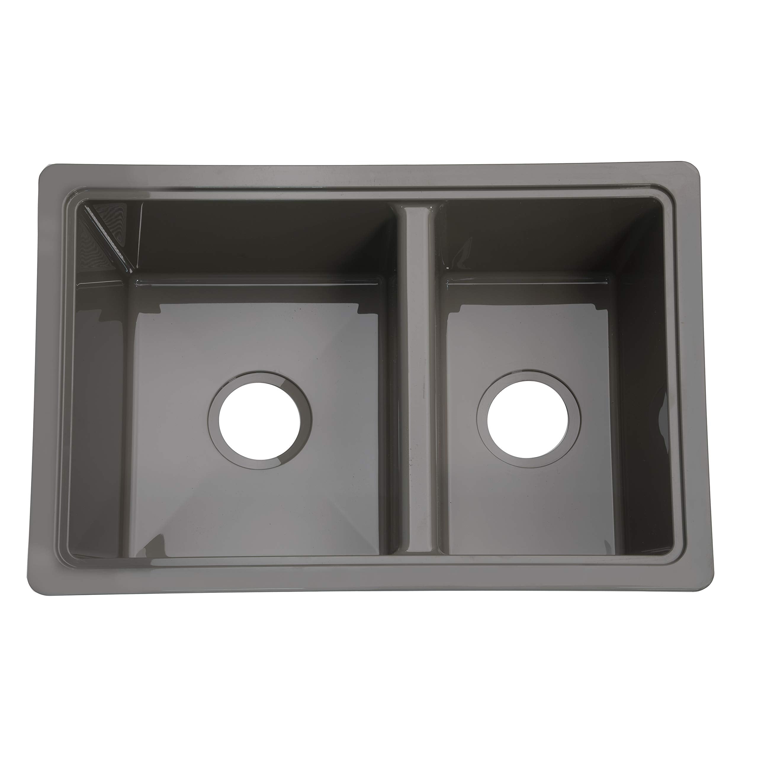Cecipa Rv Double Kitchen Galley Sink - 25'' X 17'' X 6.6'' Stainless Steel Color Abs Plastic For 5Th Wheel, Travel Trailer, Camp