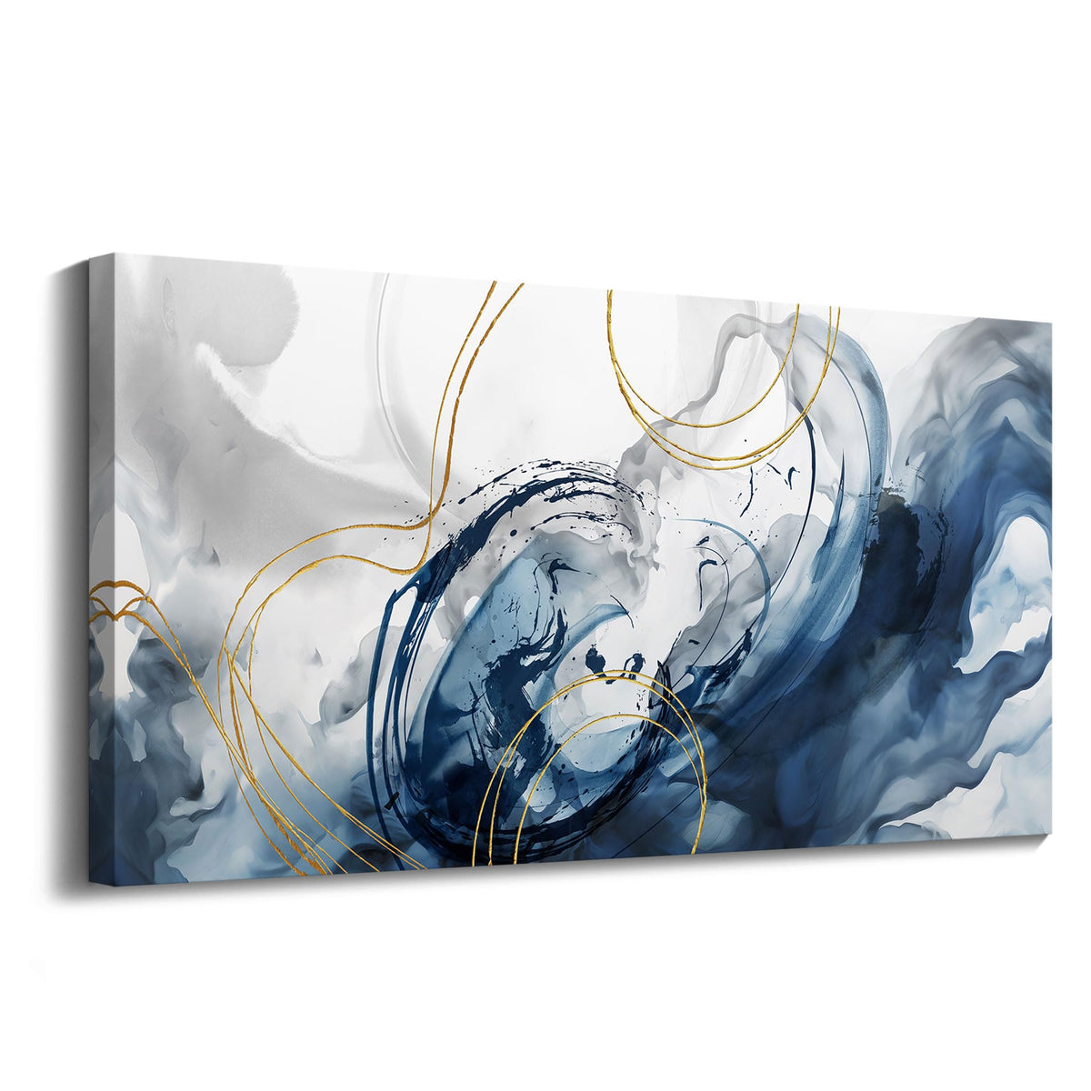 Mofutinpo Abstract Canvas Wall Art Blue Pictures For Living Room Wall Decoration Large Modern Wall Art Office Artwork Wall Decor