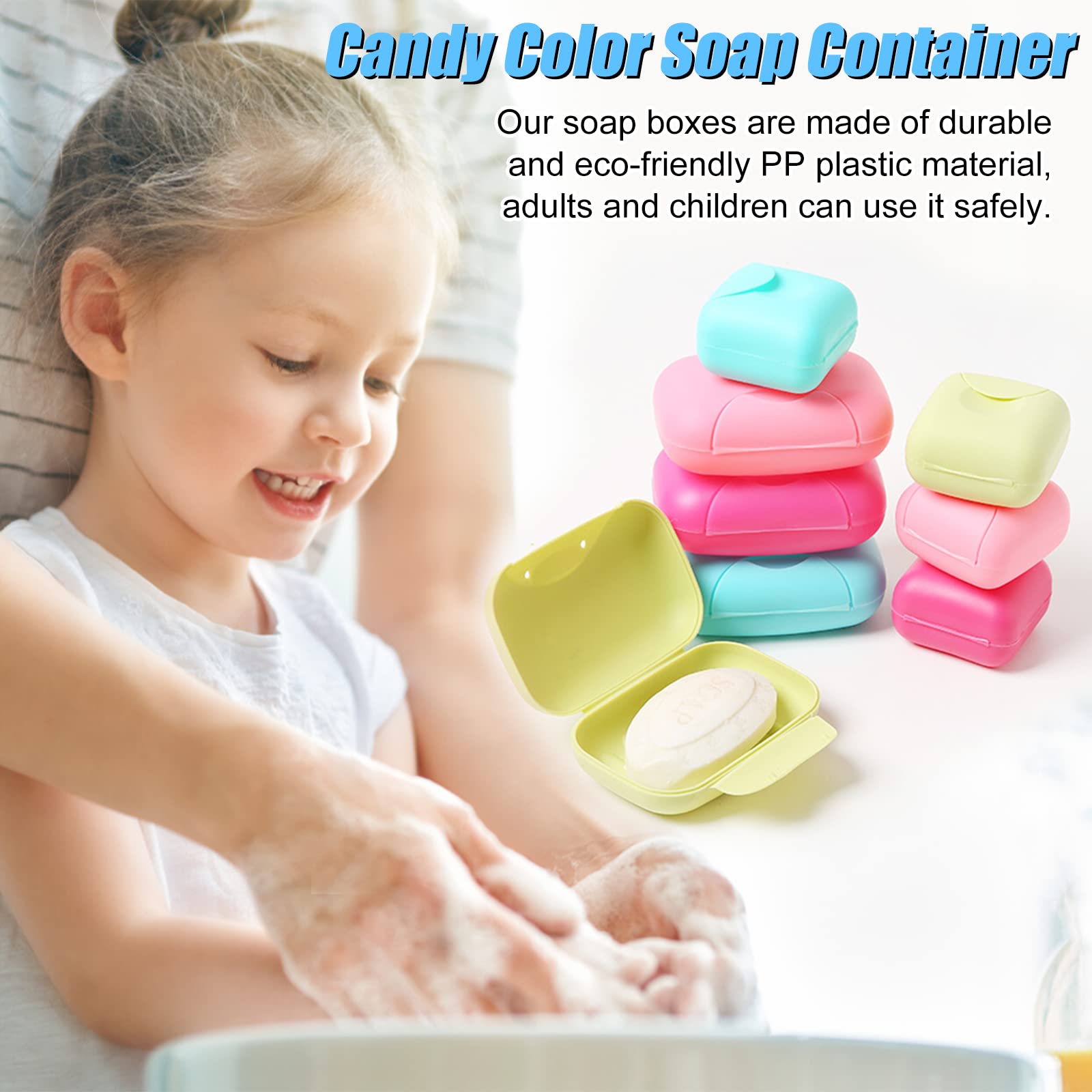Reton 4 Pcs Travel Soap Container, Portable Soap Holder Dish, Plastic Shampoo Bar Box Case For Bathroom, Shower, Camping, Gym, O