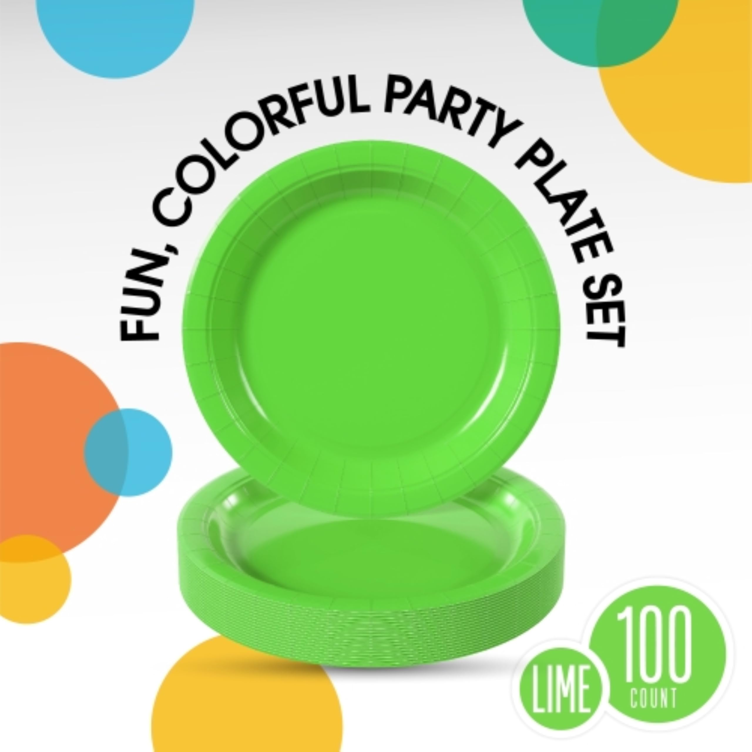 Exquisite Lime Green Plastic Plates For Party 9 Lime Green Disposable Plates For Party Supplies 100 Pcs Disposable Dinner Plat