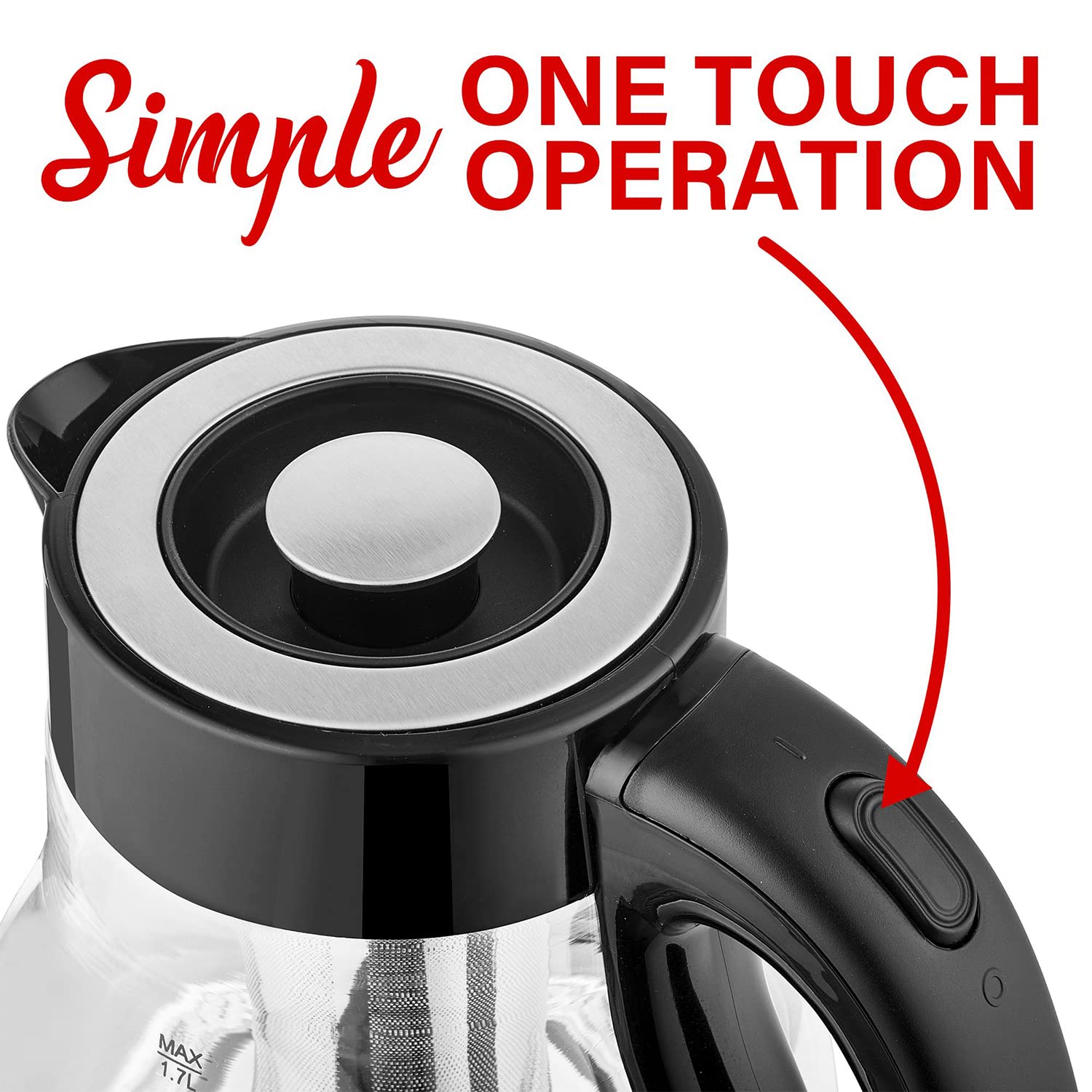 Cordless Kettle Tea Infuser Bk