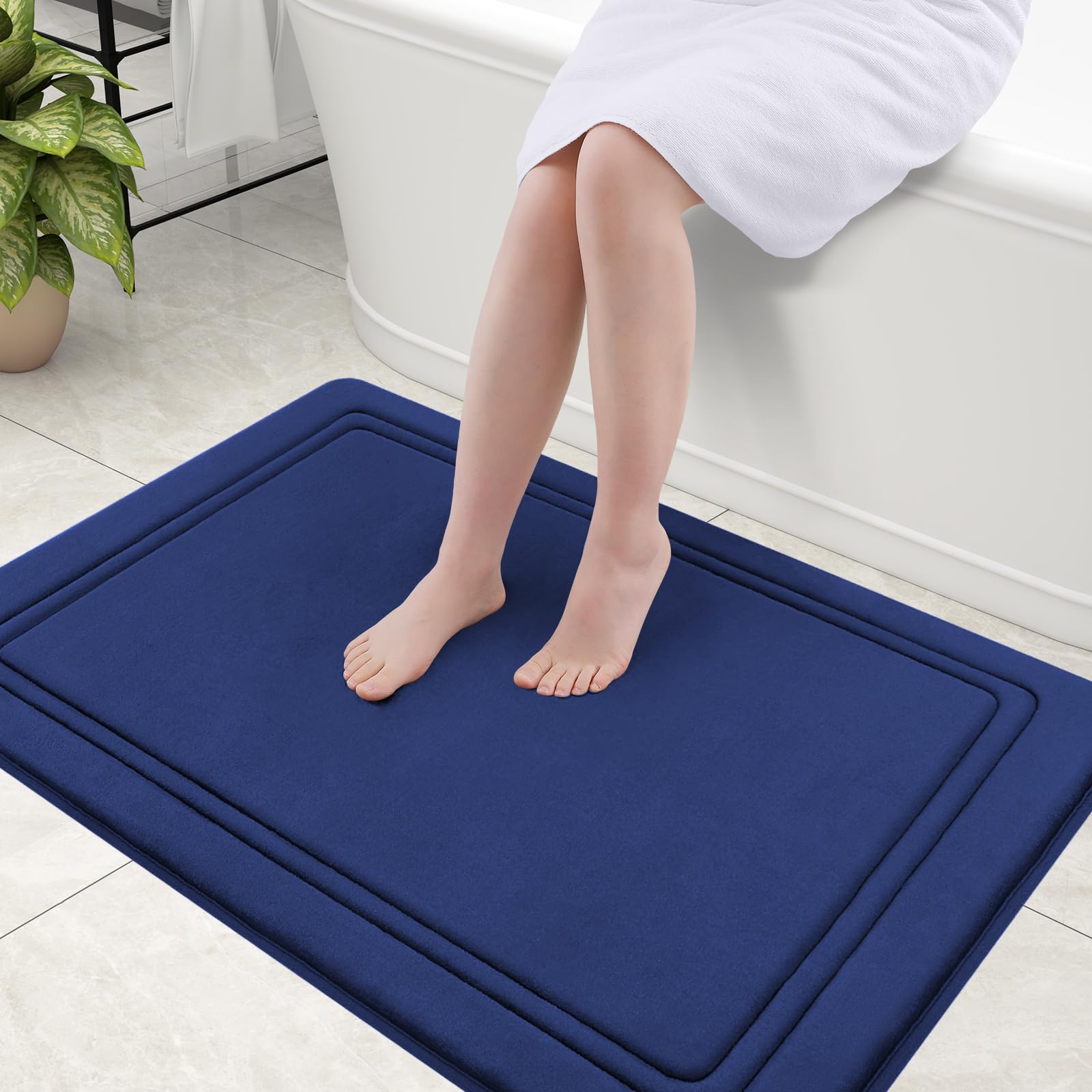 Grandaily Memory Foam Bath Mat Rug 40X32, Ultra Soft, Non-Slip And Absorbent Bathroom Rugs, Machine Wash Dry, Comfortable Bath R