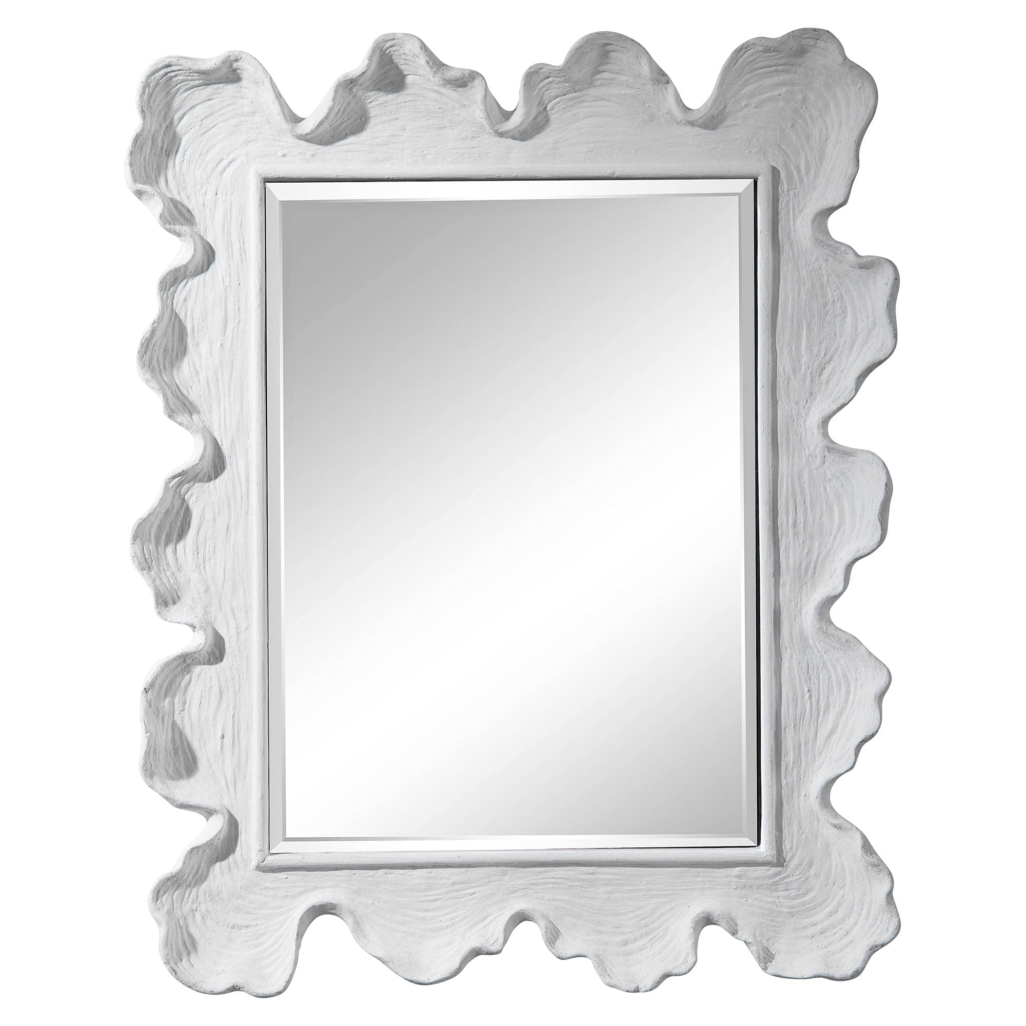 Uttermost Sea Coral Matte White 27 1/4 x 34 1/4 Vanity Wall Mirror