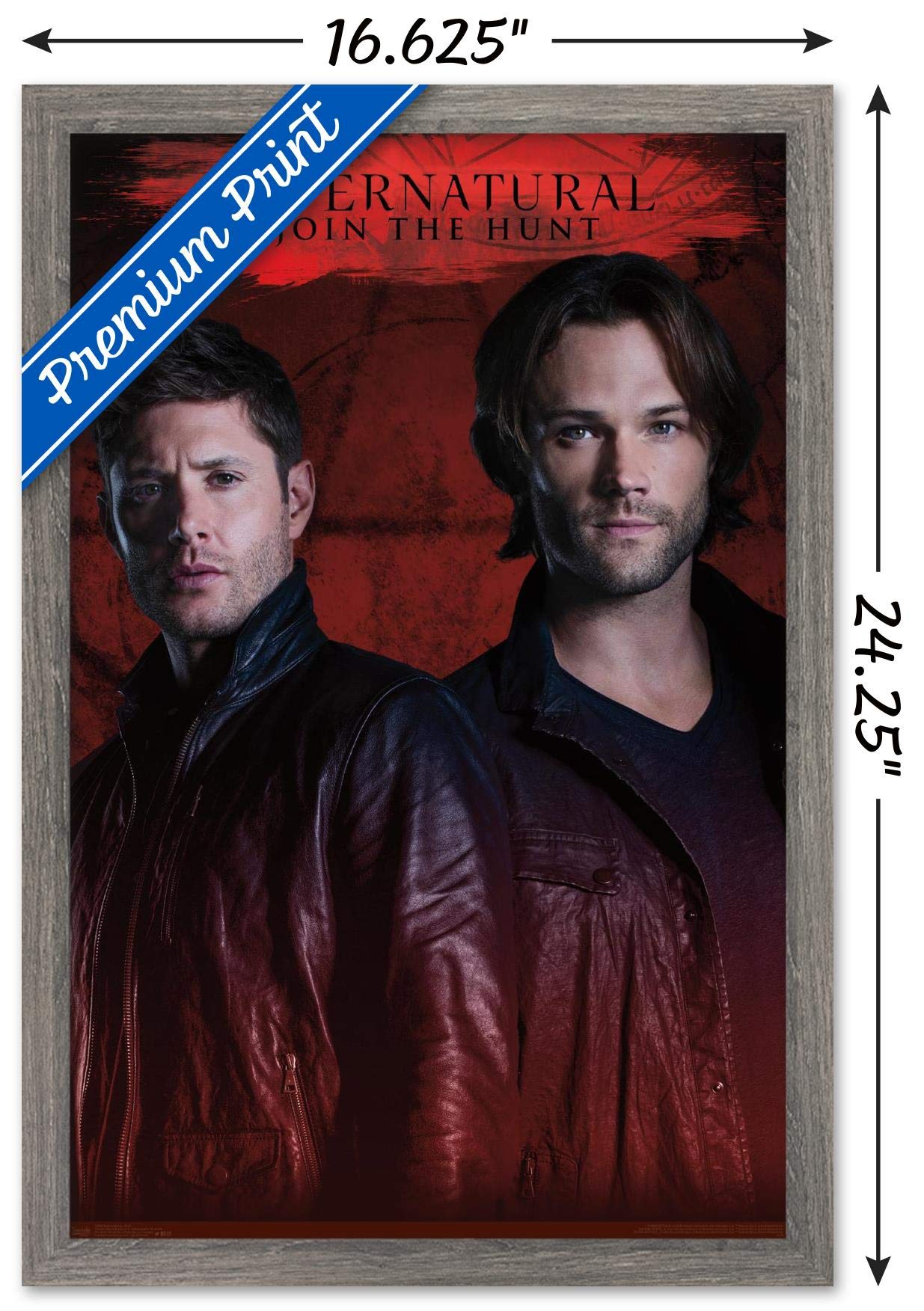 Trends International Supernatural - Red Wall Poster, 14.725'' X 22.375'', Barnwood Framed Version
