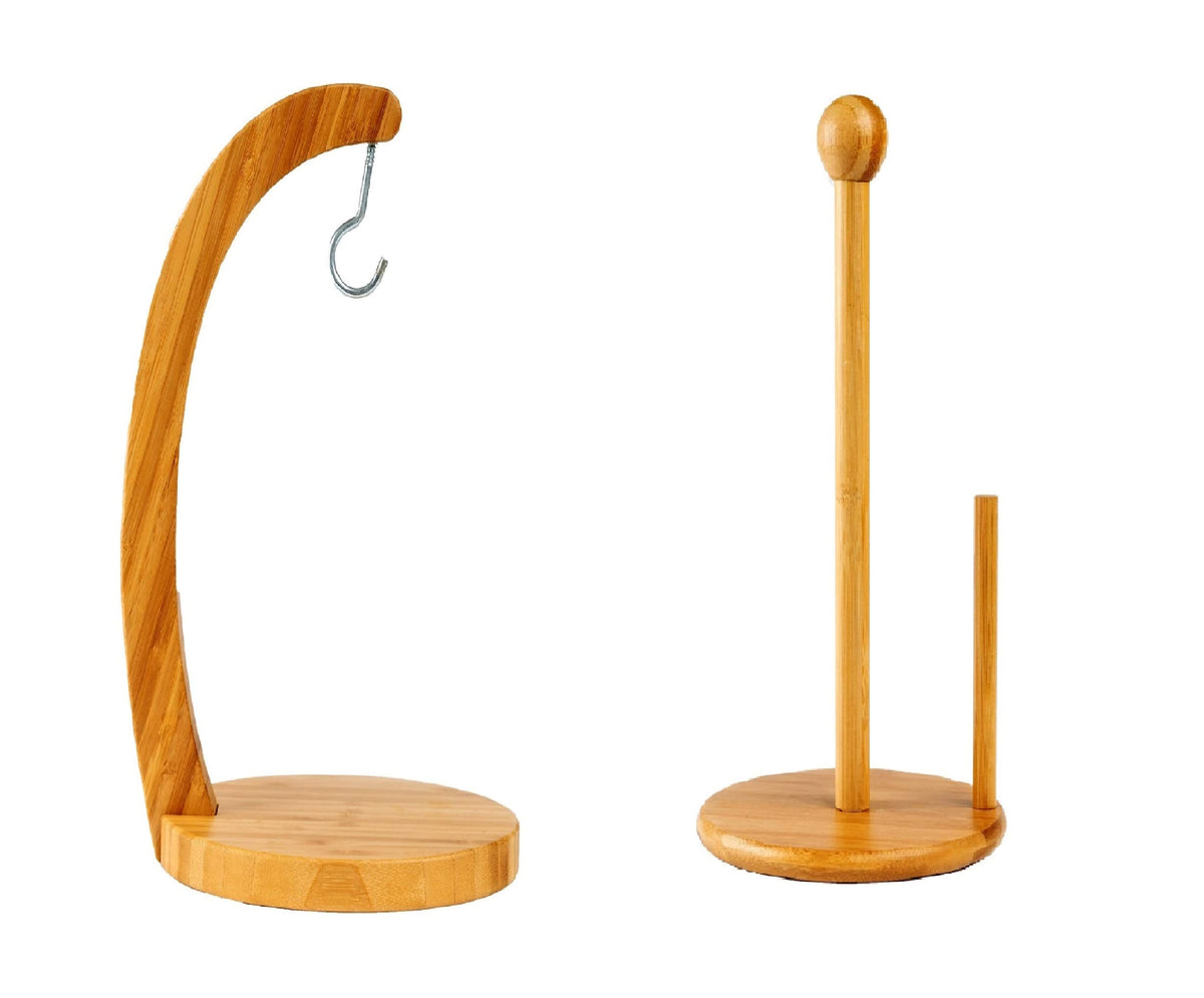 Bamboo Land- Bamboo Banana Holder Stand And Bamboo Paper Towel Holder Stand, Banana Holder, Banana Stand, Banana Holder Stand, B