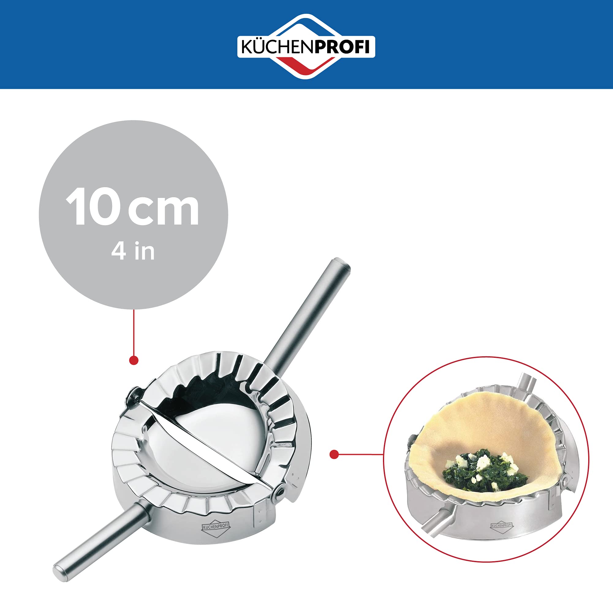 Kchenprofi Ravioli, Pierogi, And Dumpling Maker, 18/8 Stainless Steel Pasta And Pastry Press, Perfect For Molding And Sealing Fr