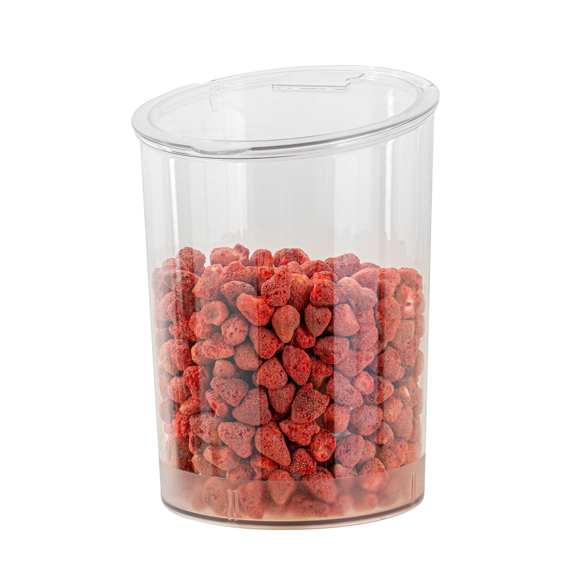 Restaurantware Storage Jar 1 Count 4 Gal Clear Plastic Hinged Lid Bulk Ingredient Container Shatterproof Rectangular Design