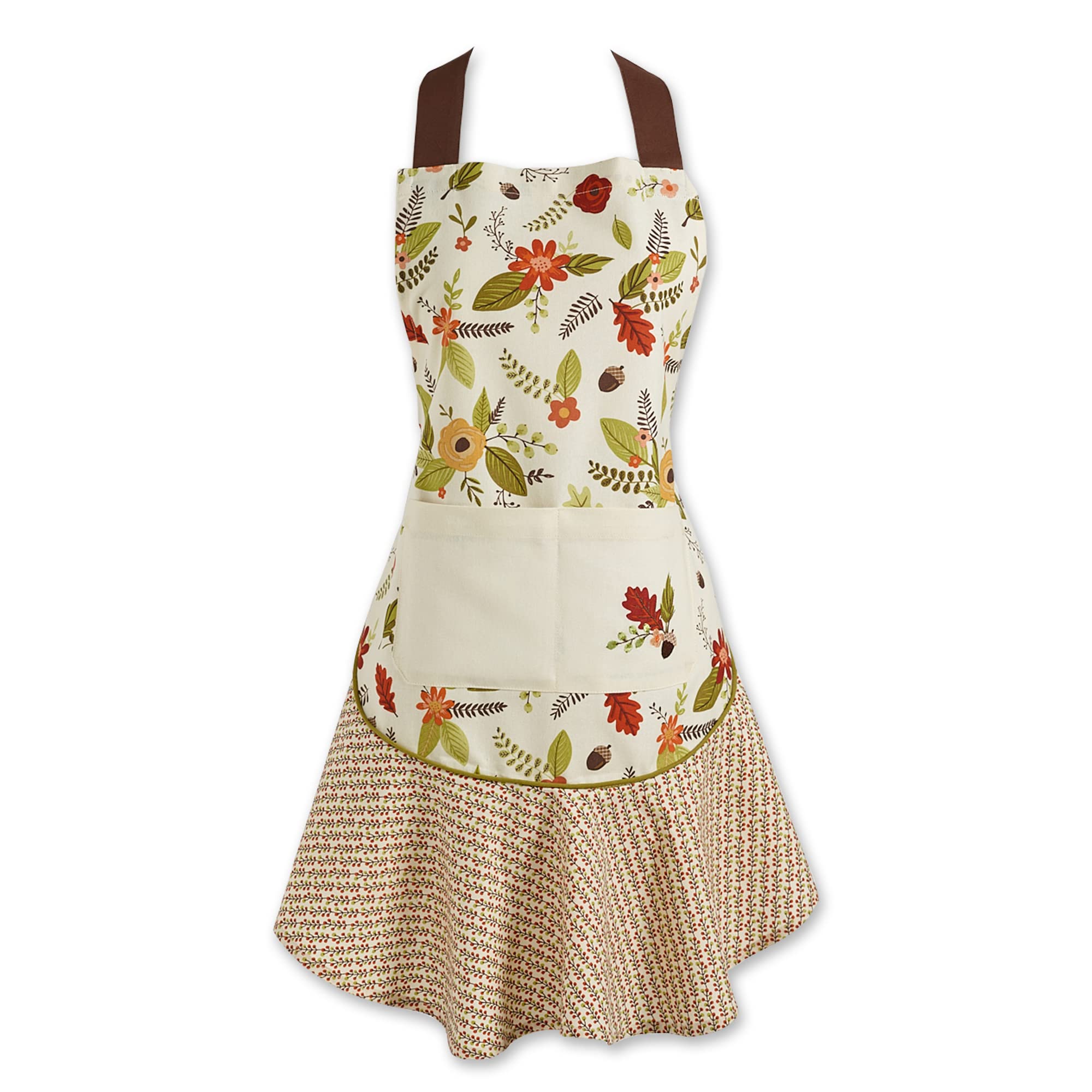 DII Womens Fall & Thanksgiving Kitchen Apron, Adjustable Long Waist Ties, Fall In Love
