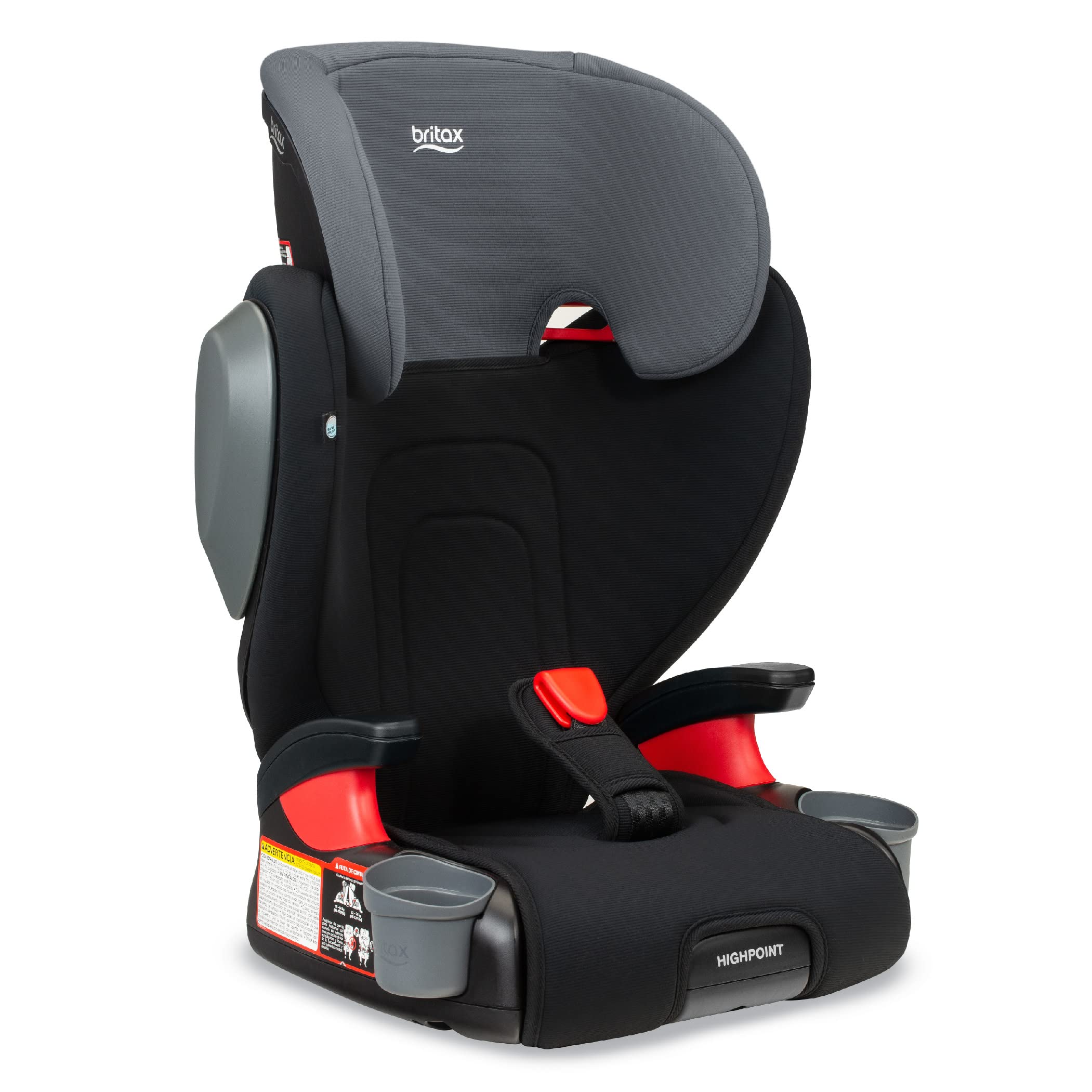 Britax Highpoint Backless Belt-Positioning Booster Seat, Safewash Black Ombre