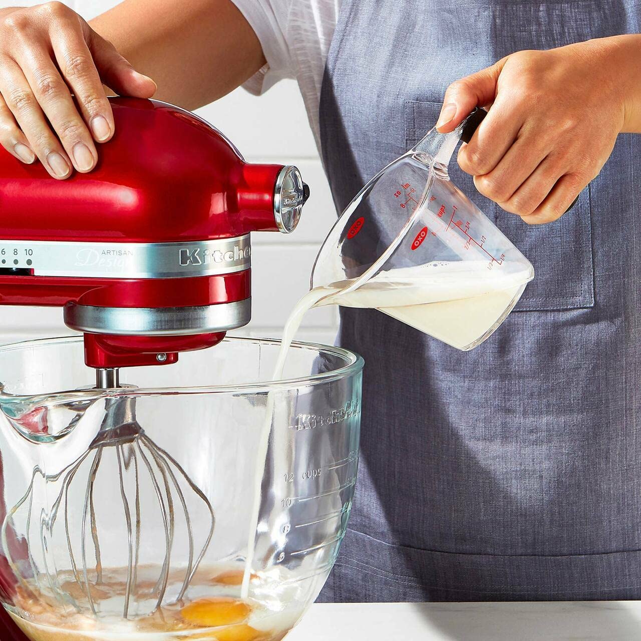 Oxo 1 Litre Angled Measuring Jug, Transparent