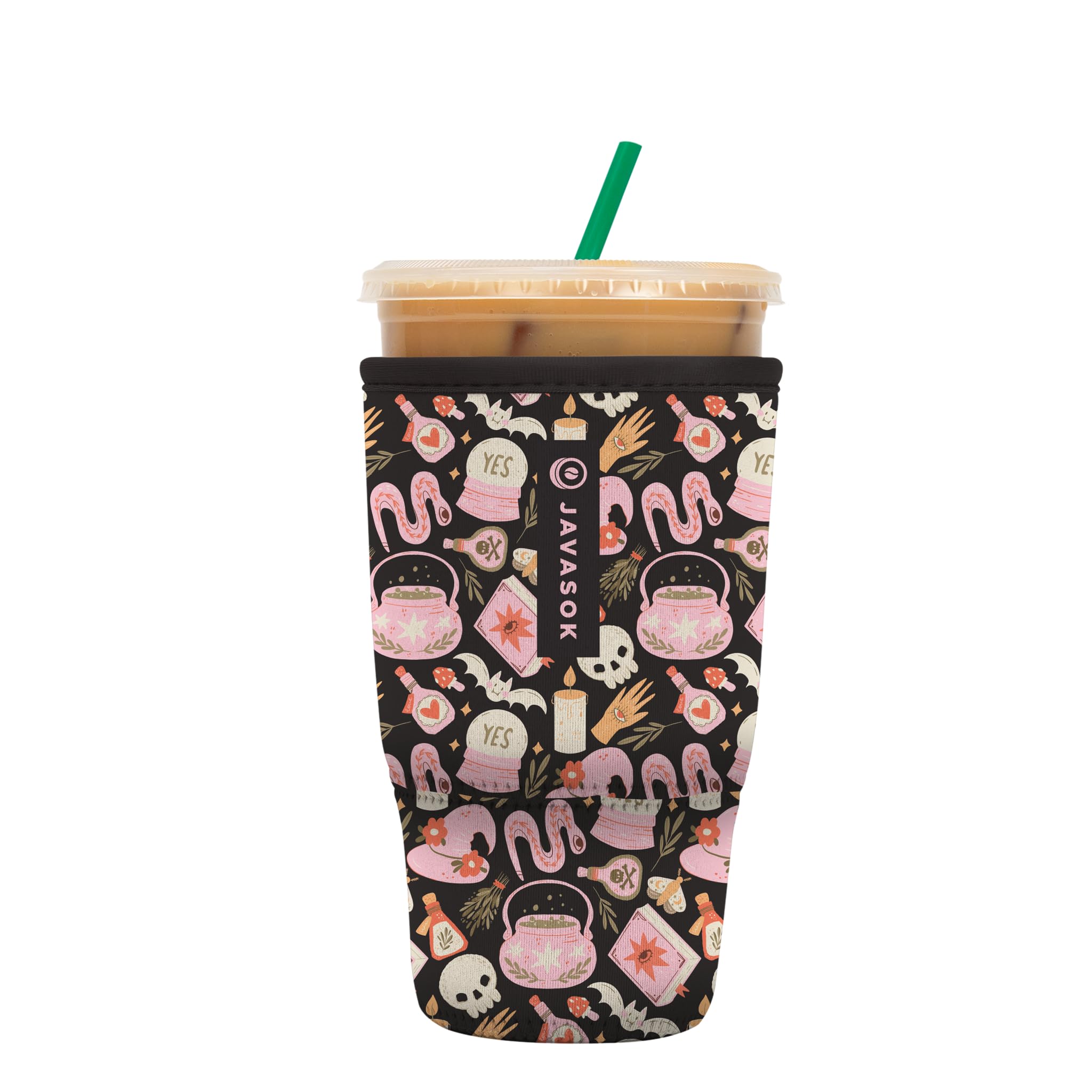 Sok It JavaSok Iced Coffee & Cold Soda Insulated Neoprene Cup Sleeve (Spellbound, Large: 30-32oz)