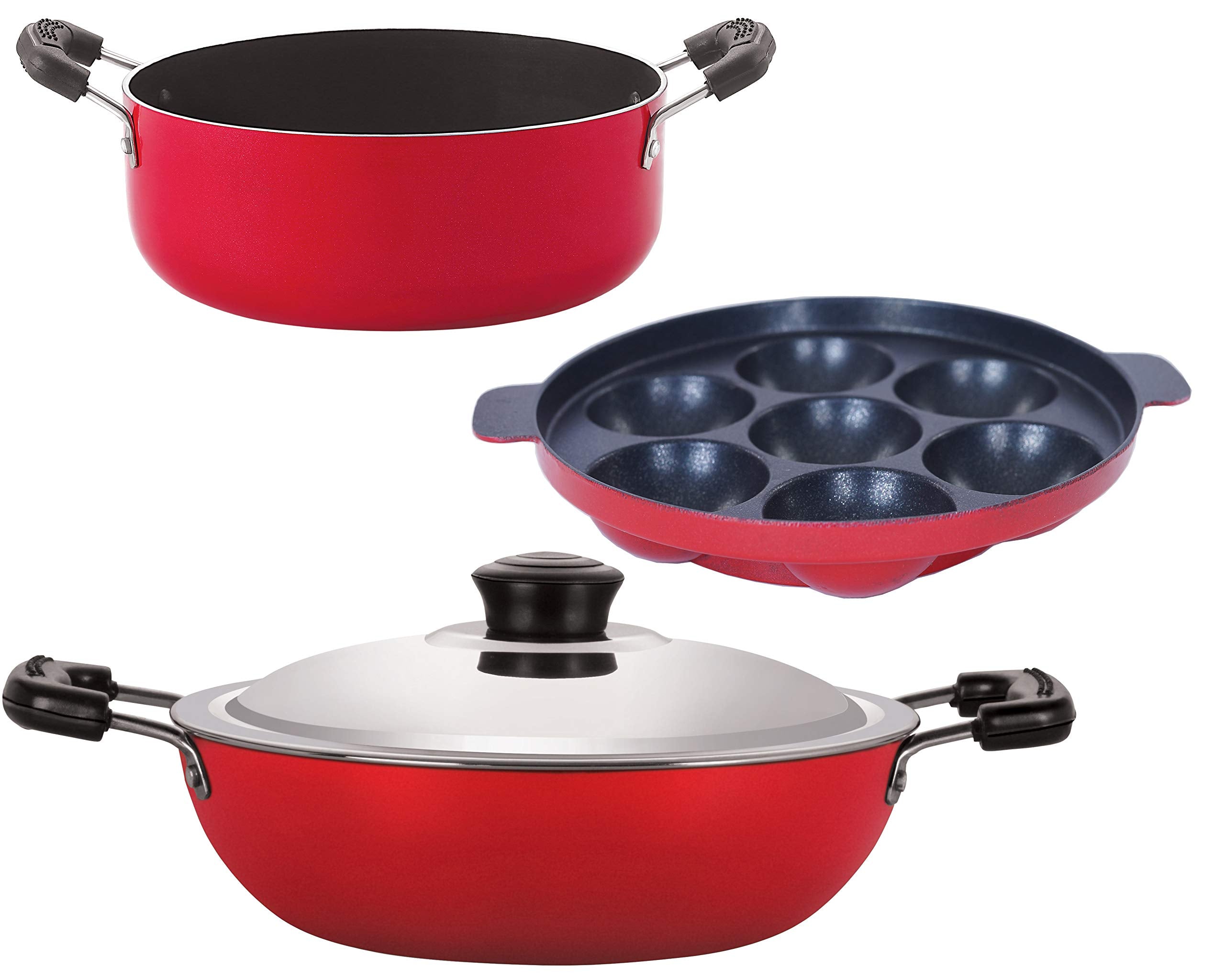Nirlon NonStick Aluminium Pfoa Free Pots And Pans Combo Set Offer