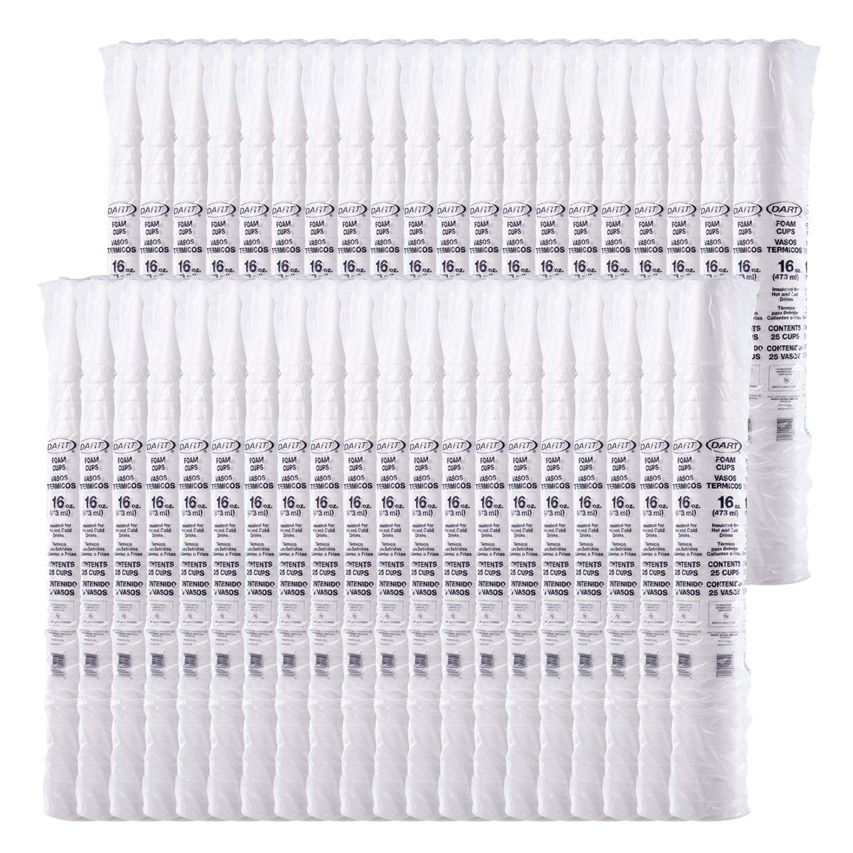 Dart 16Oz Foam Cups, Case Of 1000Ct, 16J16