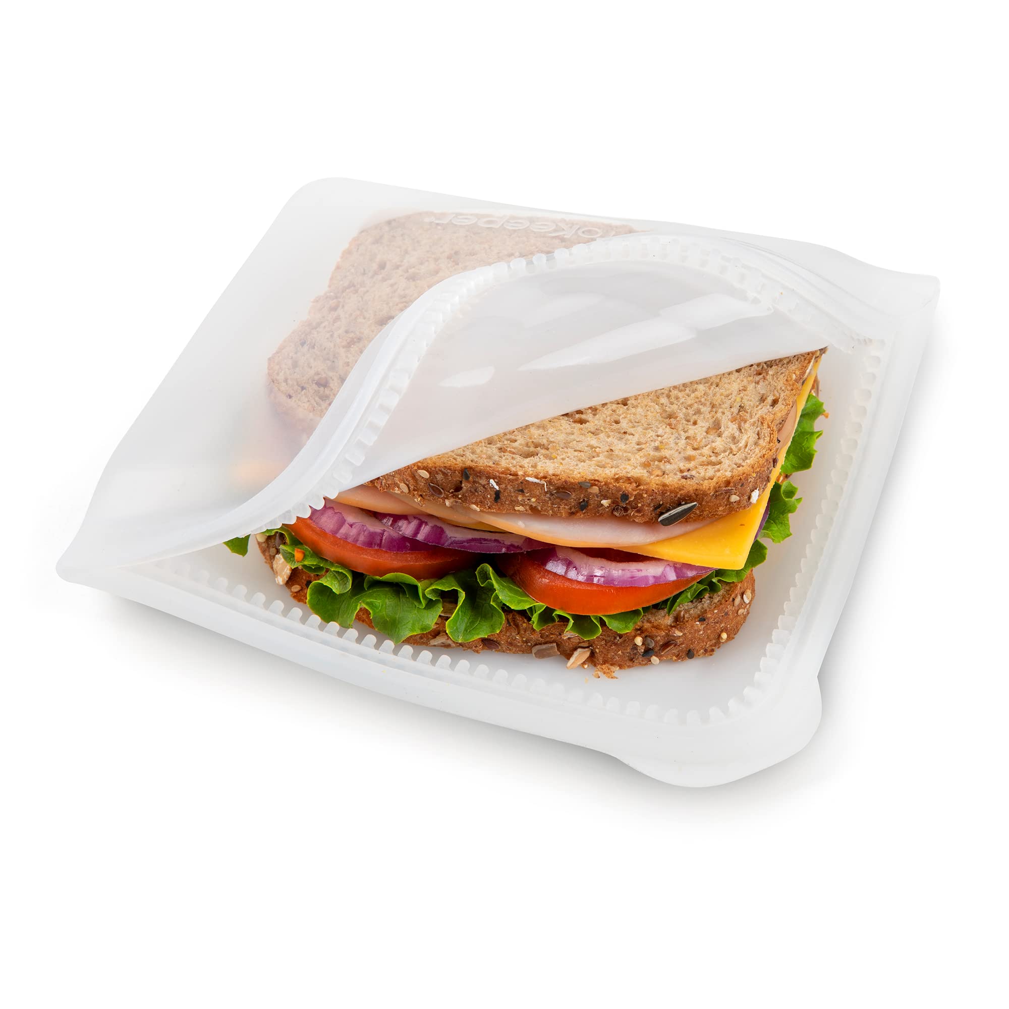 Prokeeper Dual-Zipper 100% Silicone Sandwich Bag, Clear