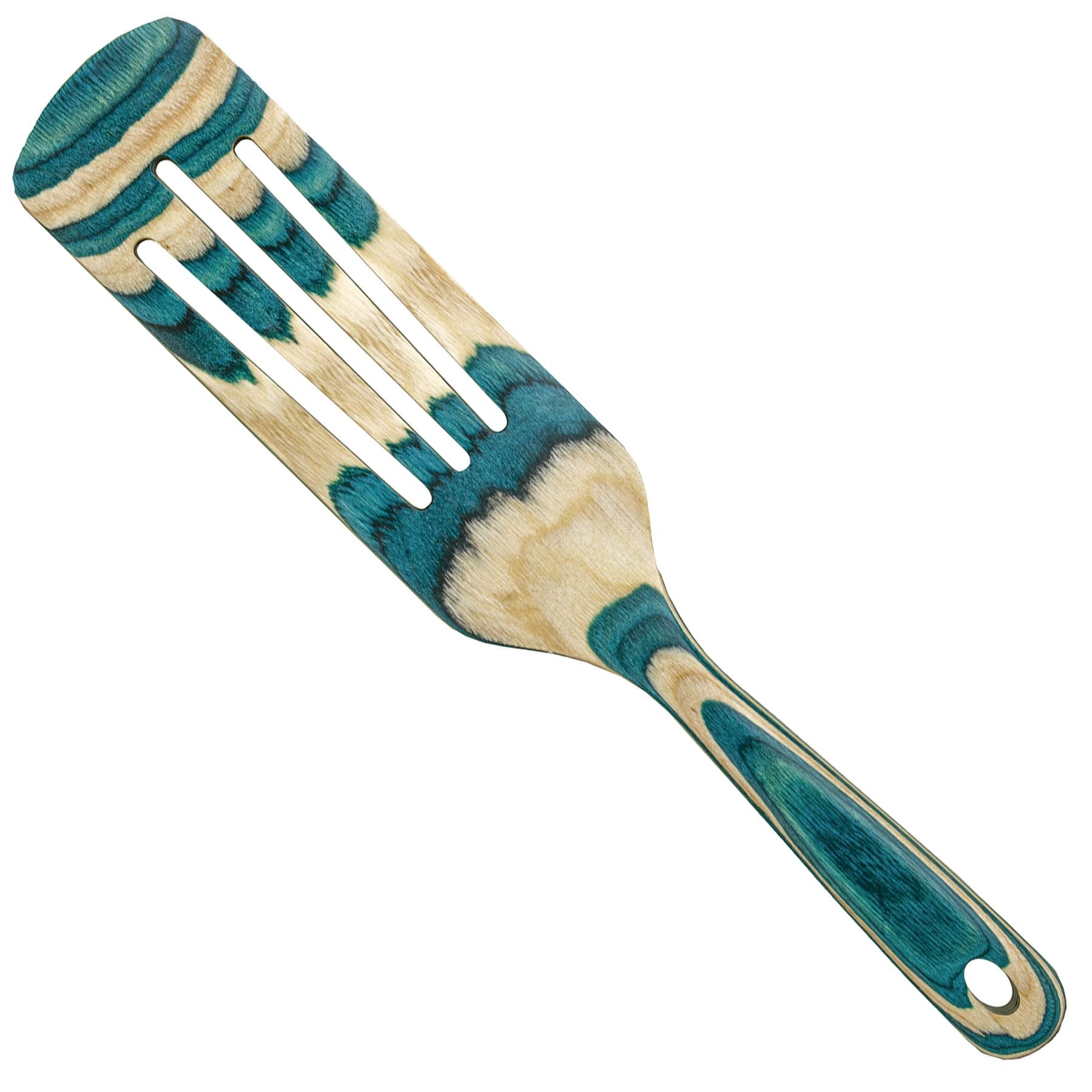 Baltique Mykonos Collection 13'' Wooden Spurtle Cooking Utensil, Safe For Nonstick