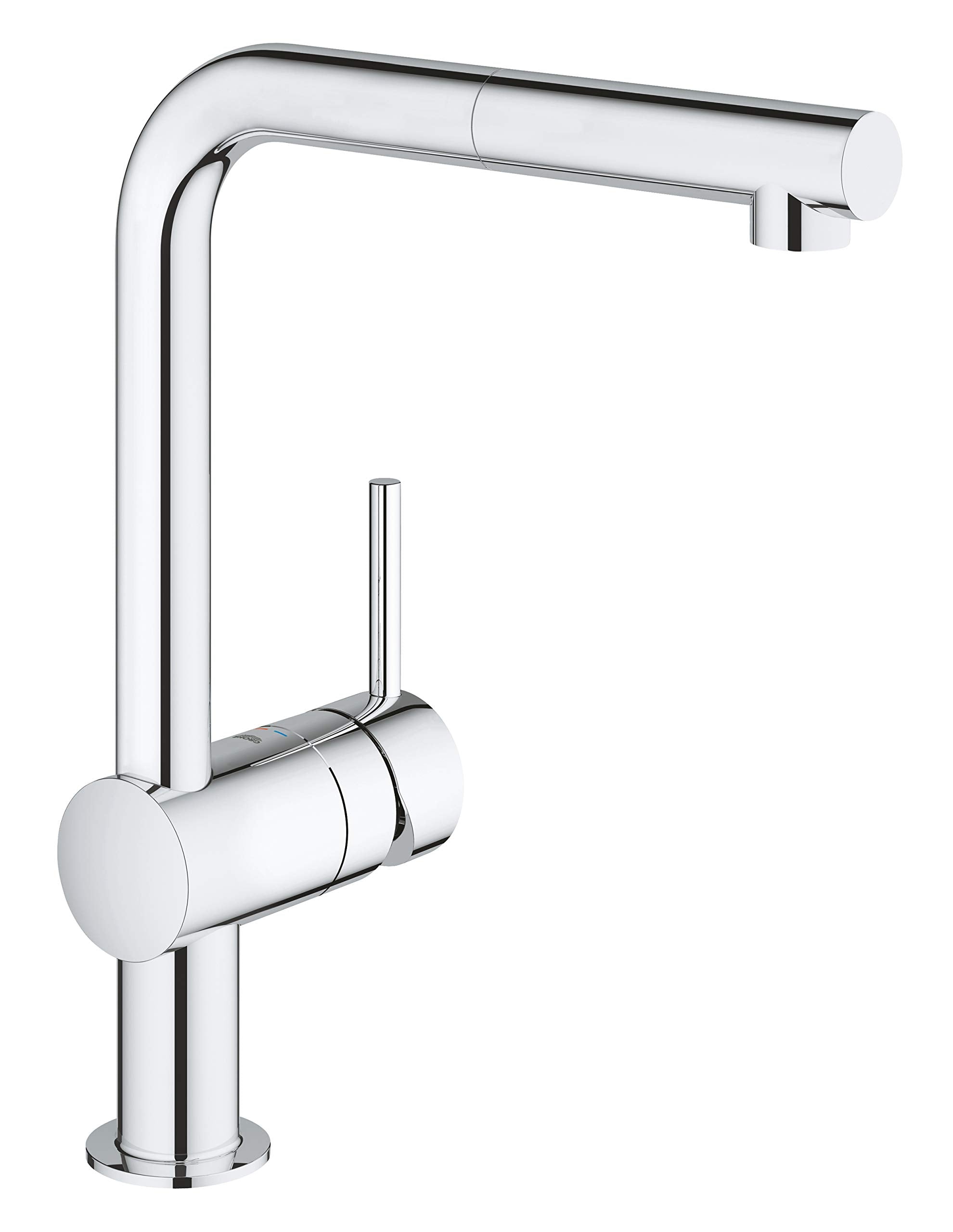 Grohe 32168000 L-Spout Minta Single Lever Basin Mixer, Chrome