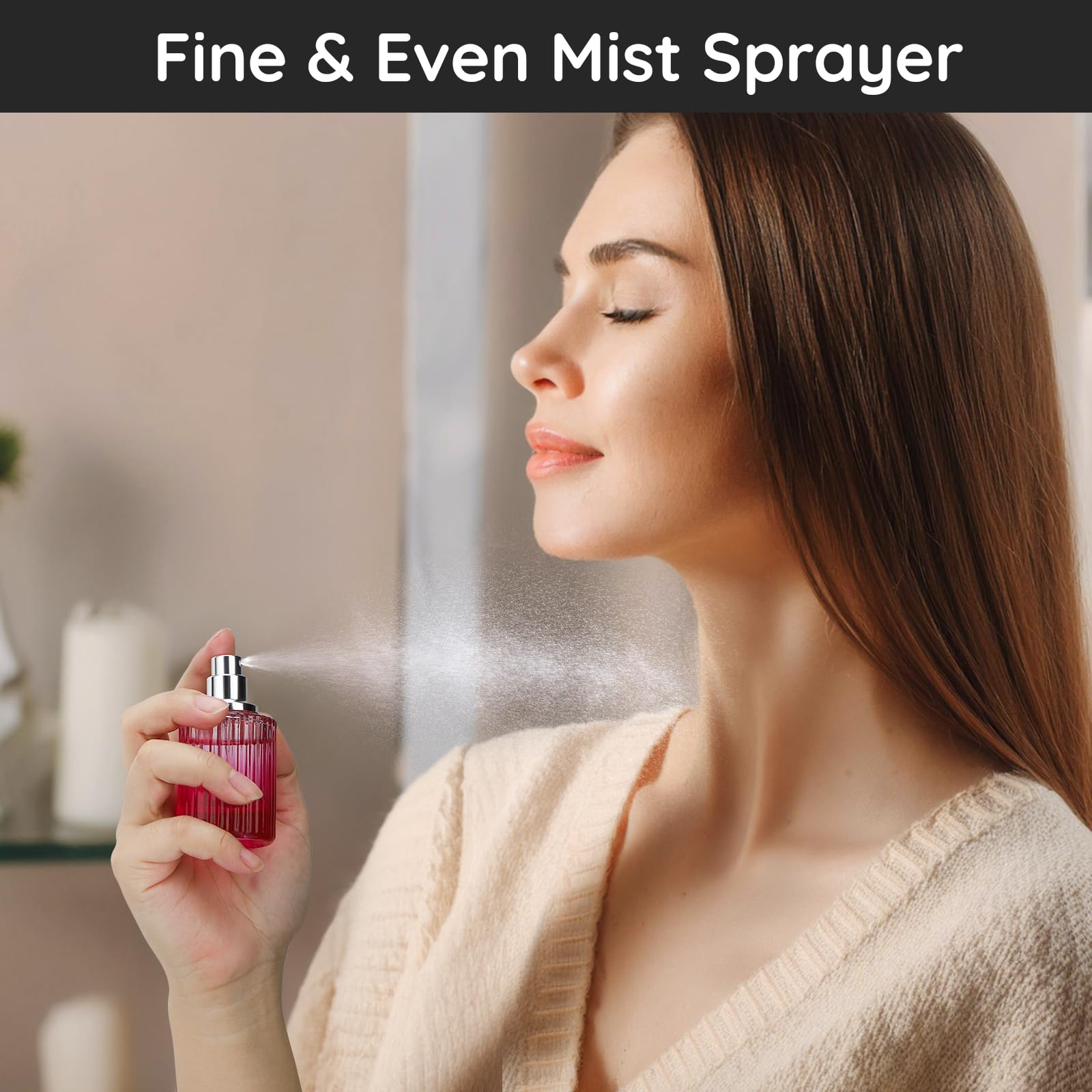 Segbeauty 30Ml Travel Perfume Spray Bottle, 1Oz Refillable Liquid Bottles Empty, Pack Of 4 Cologne Atomizer Sprayer For Perfume,