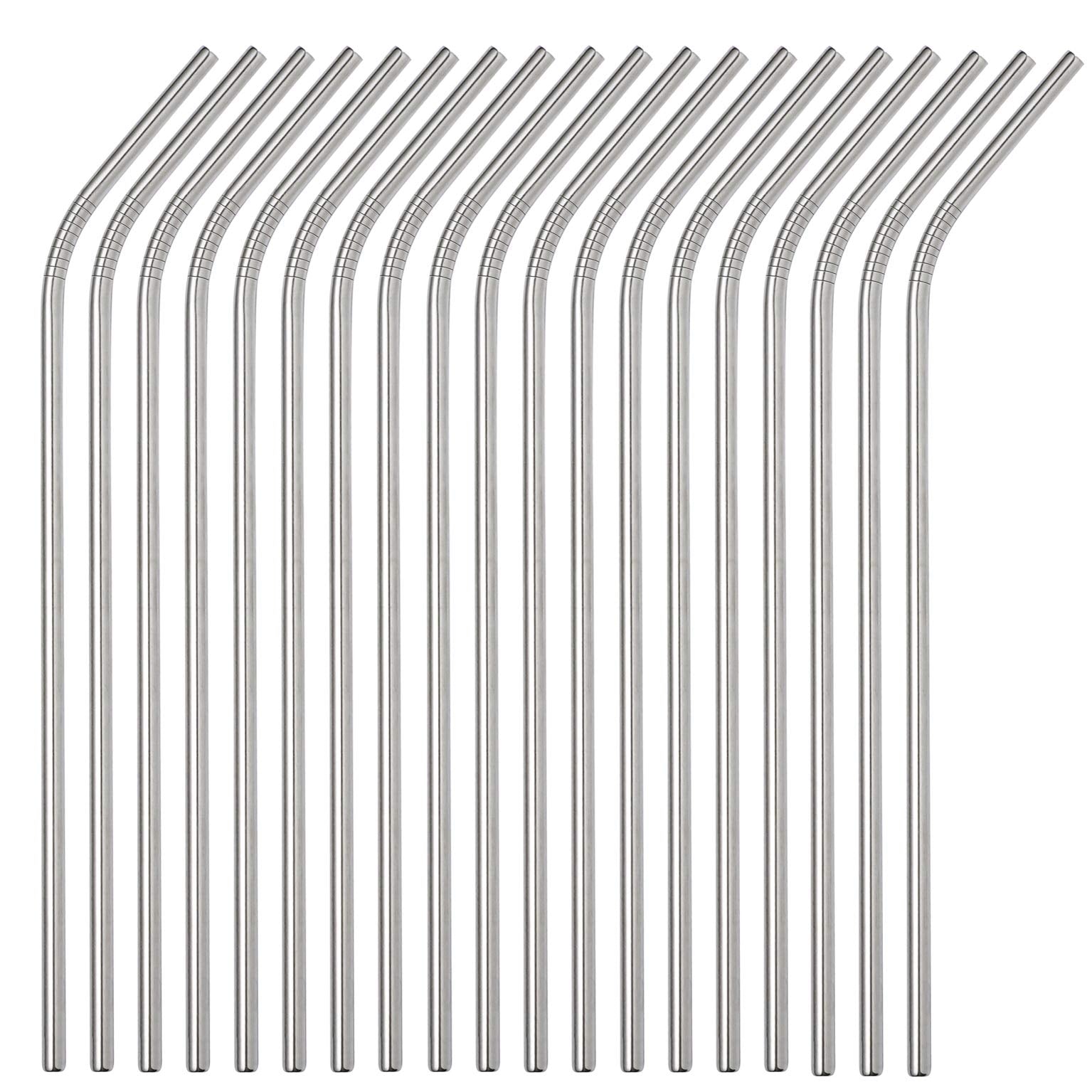 Reusable Metal Straws 50Pack,8.5''Stainless Steel Straws In Bulk 215X6Mm Straight Bent Curved Drinking Straws For 20Oz Tumblers