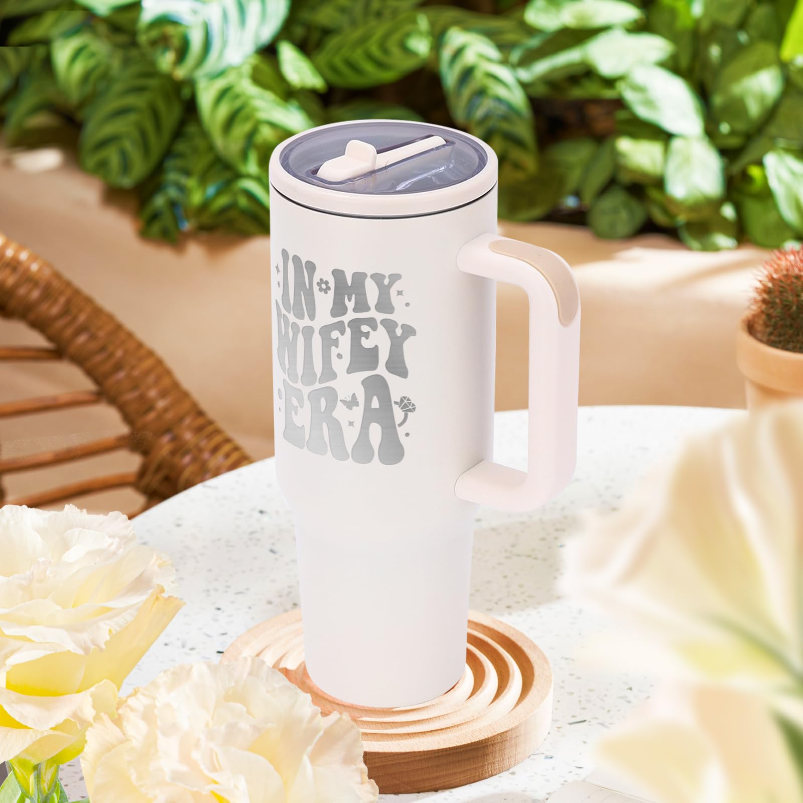 JETIKON Bridal Shower Gifts for Bride In My Wifey Era 40oz Tumbler with Lids Straws Bride Wifey Cup Bride Gifts Bachelorette Gif